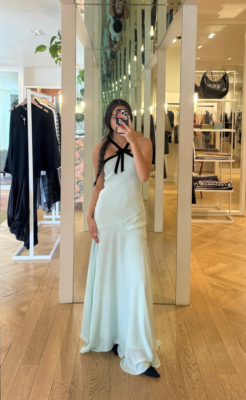 RODARTE | HALTERNECK SILK GEORGETTE GOWN