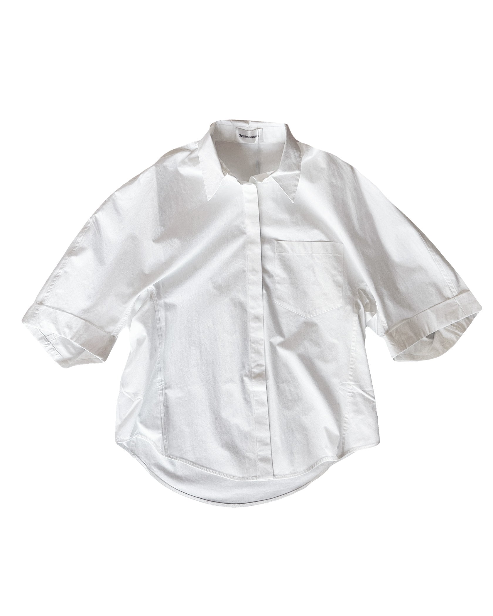 CHRISTIAN WIJNANTS | 3/4 SLEEVE COTTON TIALLE BUTTON DOWN