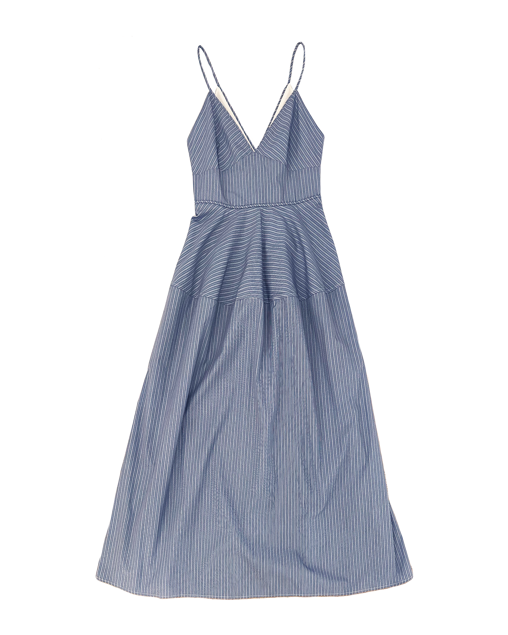 CO | SLEEVELESS V-NECK BASQUE MAXI DRESS