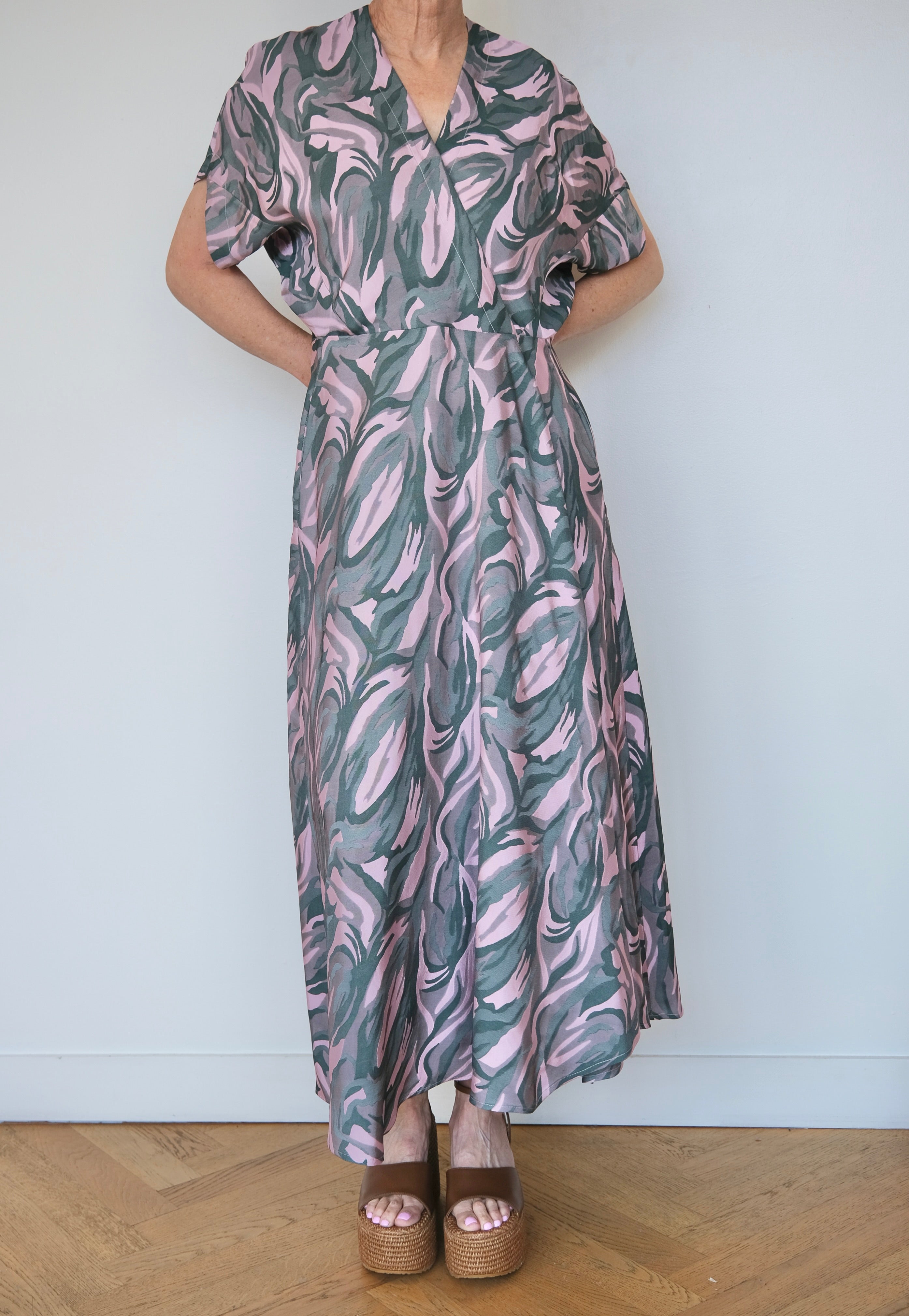 ZERO+MARIA CORNEJO | FLORAL LONG AKI WAVE DRESS
