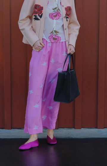 ALIX OF BOHEMIA | SILK OTTO PINK JASMINE PANT