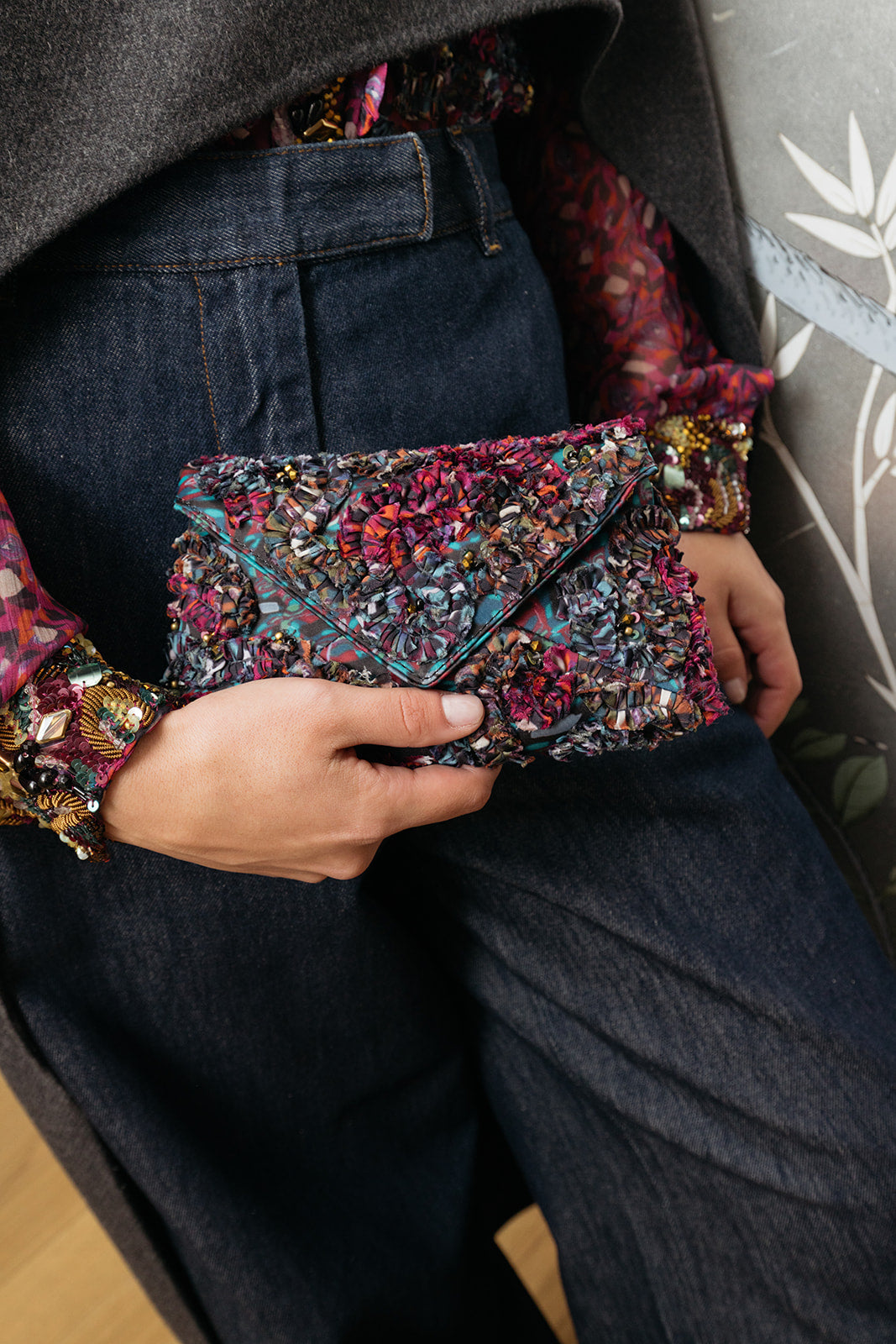 DRIES VAN NOTEN | EMB CLUTCH | WOMEN'S LUXURY DESIGNER CLOTHING, SHOES, HANDBAGS & JEWELRY | CAPITOL CHARLOTTE, NC & BRENTWOOD, CA