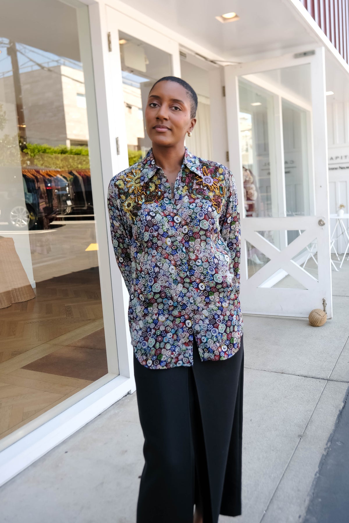 DRIES VAN NOTEN | GEORGETTE EMB CHOWY SHIRT | WOMEN'S LUXURY DESIGNER CLOTHING, SHOES, HANDBAGS & JEWELRY | CAPITOL CHARLOTTE, NC & BRENTWOOD, CA