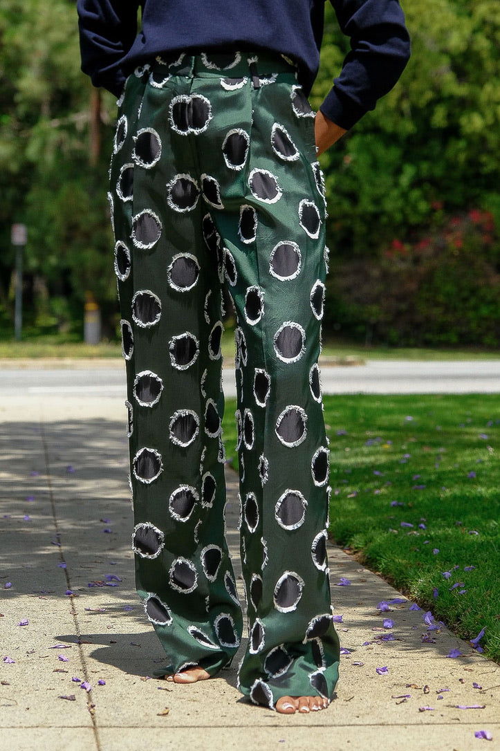 DRIES VAN NOTEN | PORTIAS FIL COUPÉ POLKA DOT TROUSER | WOMEN'S LUXURY DESIGNER CLOTHING, SHOES, HANDBAGS & JEWELRY | CAPITOL CHARLOTTE, NC & BRENTWOOD, CA