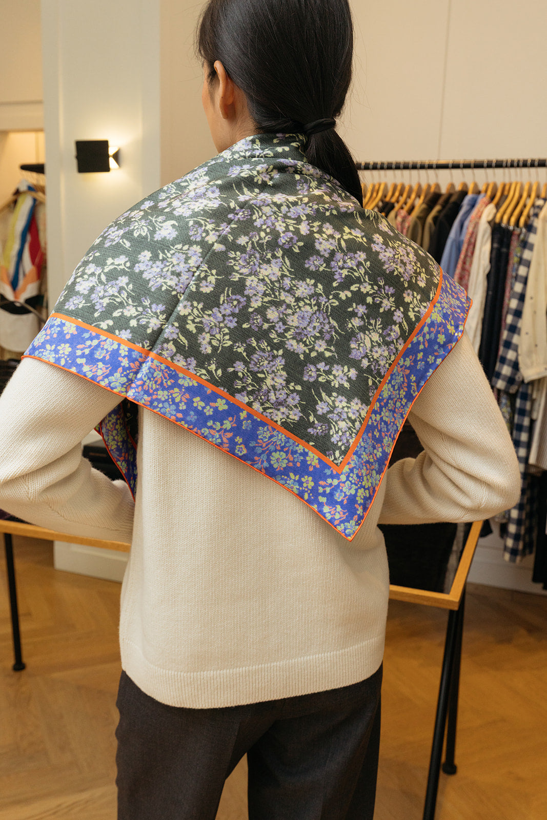DRIES VAN NOTEN | PRINTED FOULARD | WOMEN'S LUXURY DESIGNER CLOTHING, SHOES, HANDBAGS & JEWELRY | CAPITOL CHARLOTTE, NC & BRENTWOOD, CA