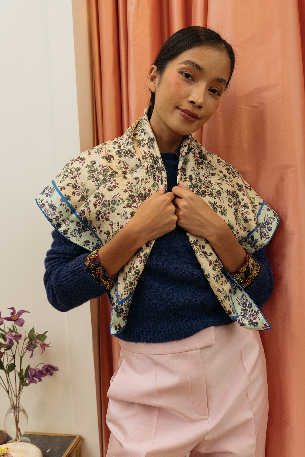 DRIES VAN NOTEN | PRINTED FOULARD | WOMEN'S LUXURY DESIGNER CLOTHING, SHOES, HANDBAGS & JEWELRY | CAPITOL CHARLOTTE, NC & BRENTWOOD, CA