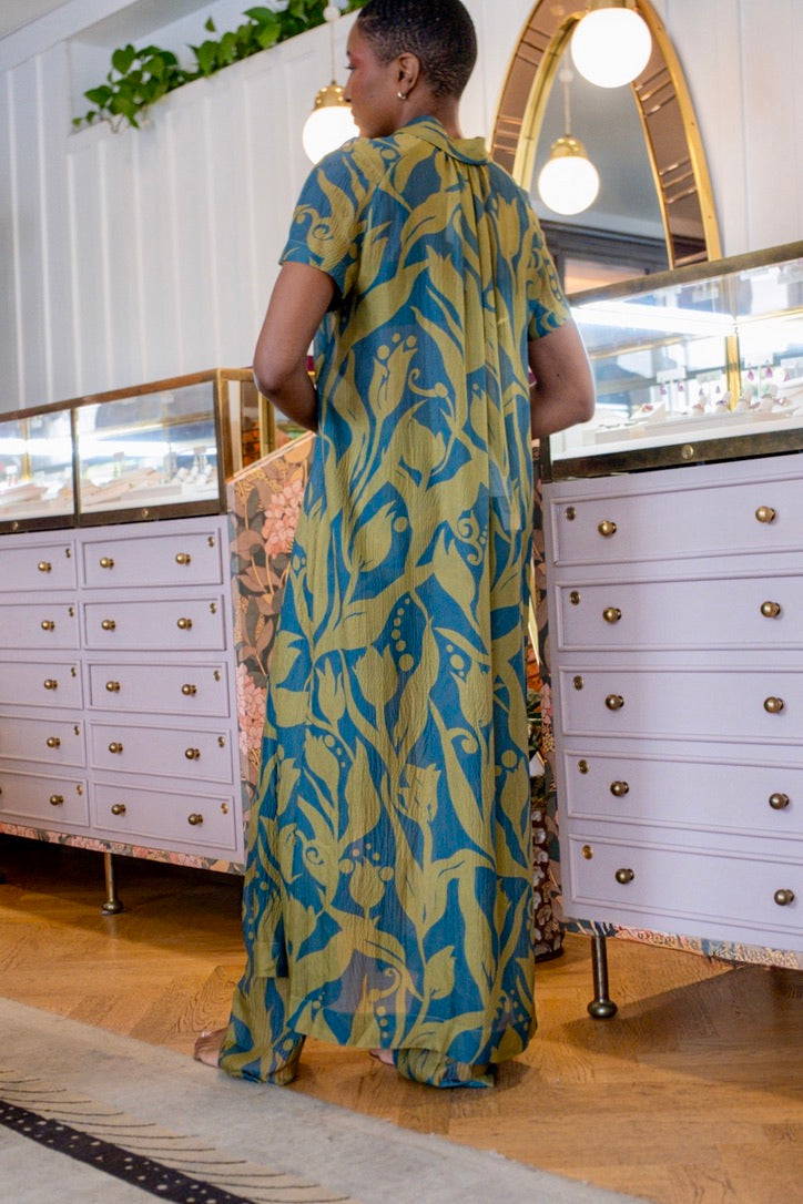 DRIES VAN NOTEN | SHEER TROPICAL TULIP PRINT DRESS | WOMEN'S LUXURY DESIGNER CLOTHING, SHOES, HANDBAGS & JEWELRY | CAPITOL CHARLOTTE, NC & BRENTWOOD, CA