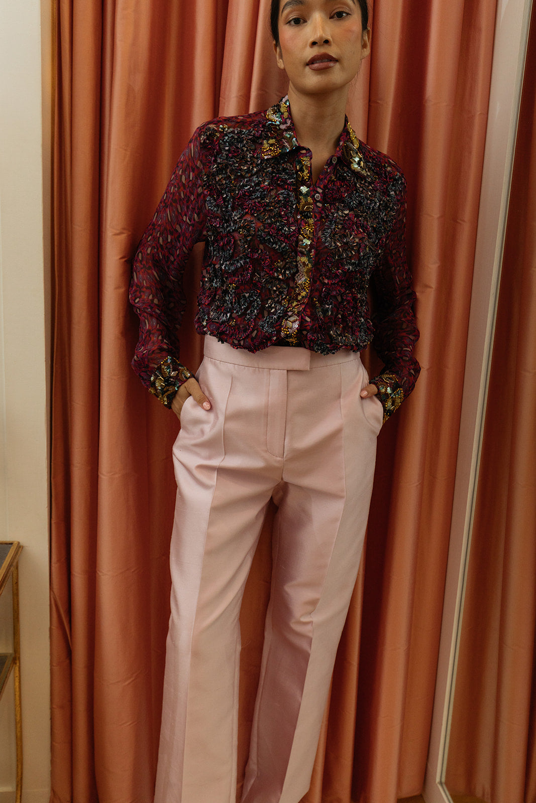 DRIES VAN NOTEN | PRINTED VISCOSE CHEVY EMB SHIRT | WOMEN'S LUXURY DESIGNER CLOTHING, SHOES, HANDBAGS & JEWELRY | CAPITOL CHARLOTTE, NC & BRENTWOOD, CA