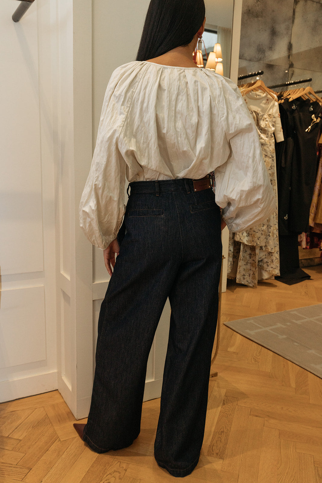 DRIES VAN NOTEN | RINSED DENIM PENN TROUSER | WOMEN'S LUXURY DESIGNER CLOTHING, SHOES, HANDBAGS & JEWELRY | CAPITOL CHARLOTTE, NC & BRENTWOOD, CA