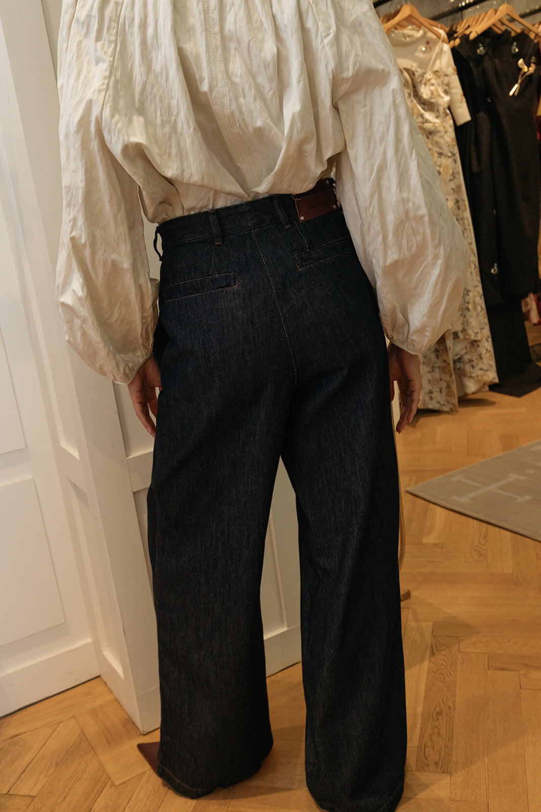 DRIES VAN NOTEN | RINSED DENIM PENN TROUSER | WOMEN'S LUXURY DESIGNER CLOTHING, SHOES, HANDBAGS & JEWELRY | CAPITOL CHARLOTTE, NC & BRENTWOOD, CA