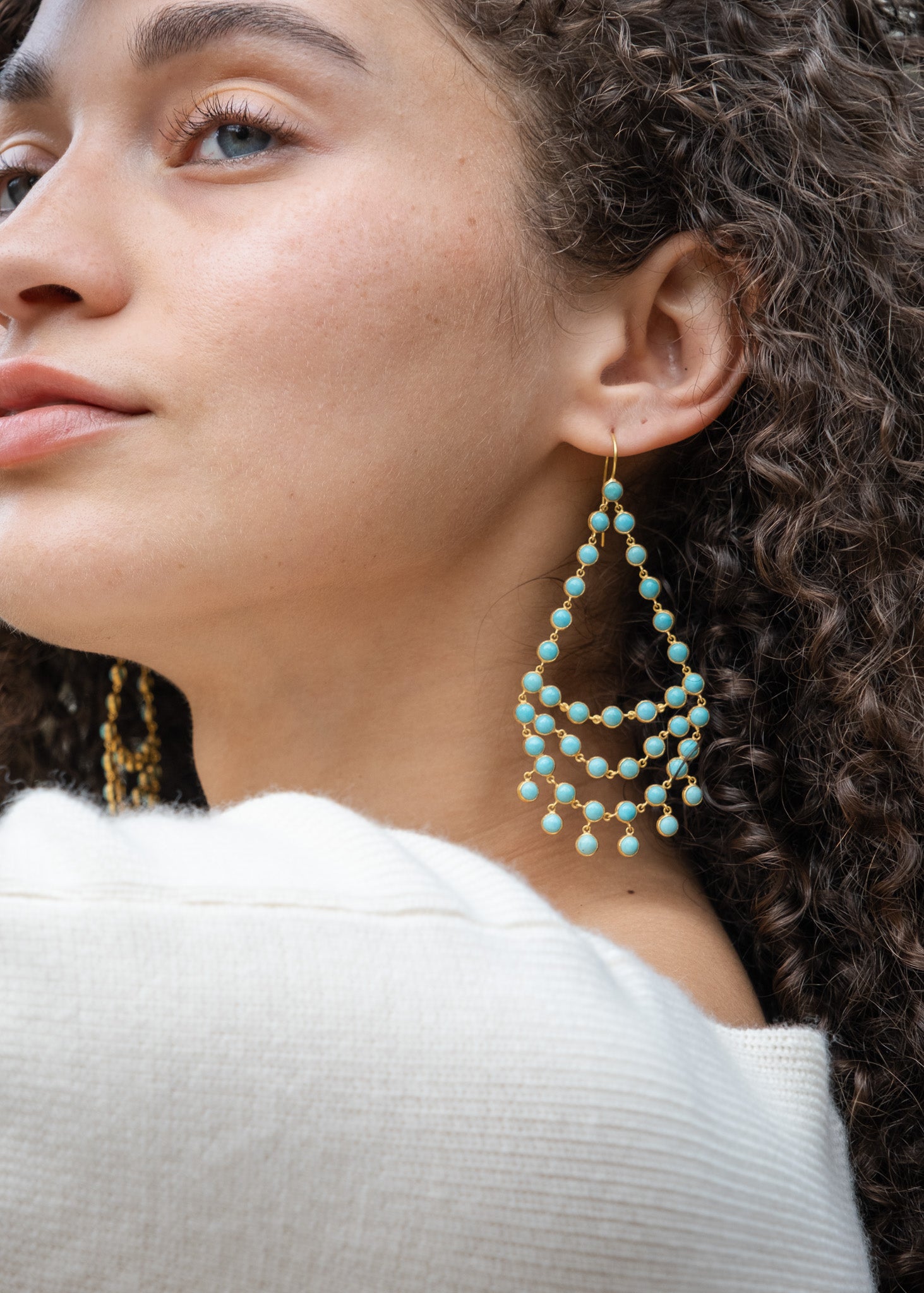 MARIE-HELENE DE TAILLAC | TURQUOISE DANCING EMILIE EARRINGS