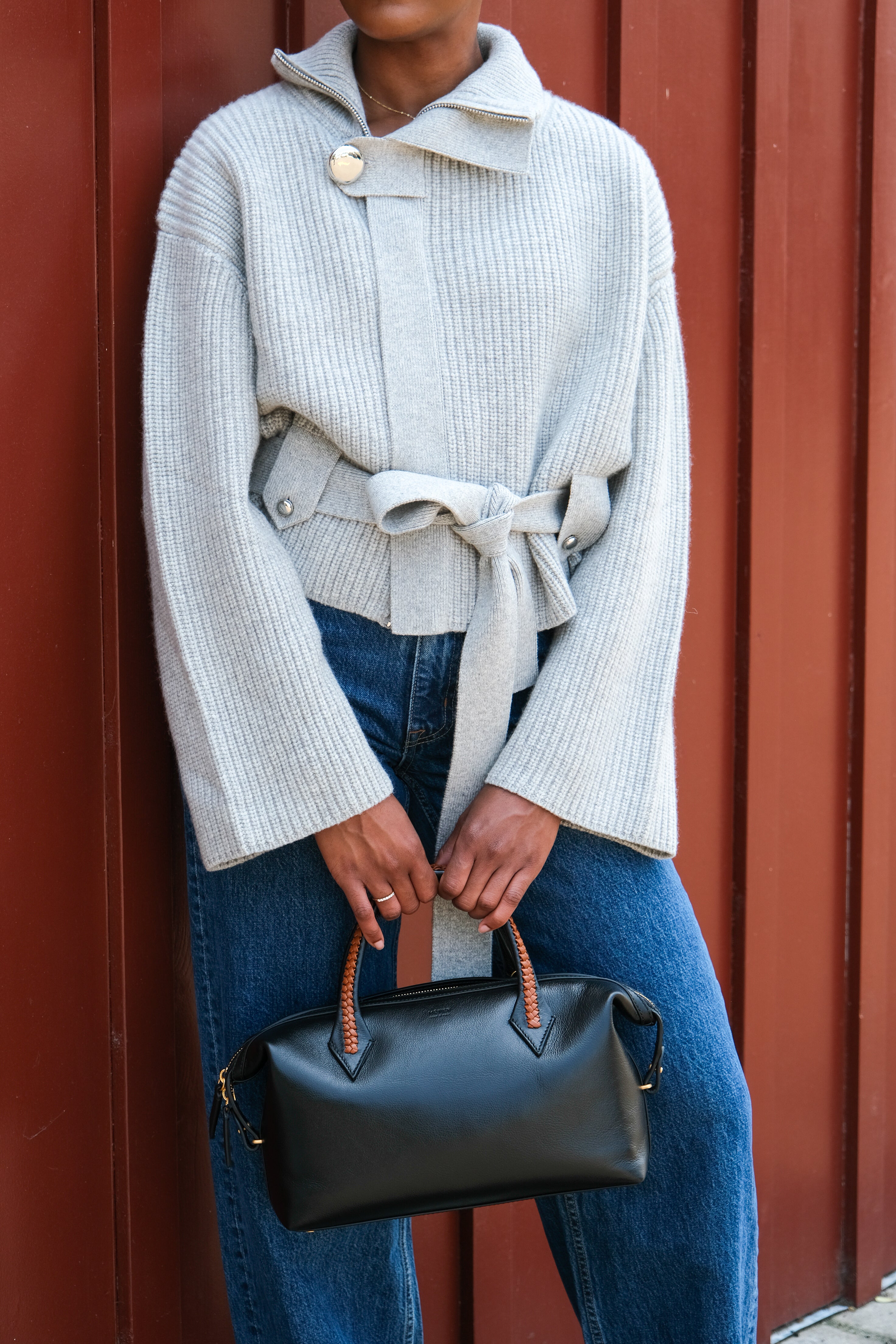 BRANDON MAXWELL | ZIP FRONT NEAL SWEATER