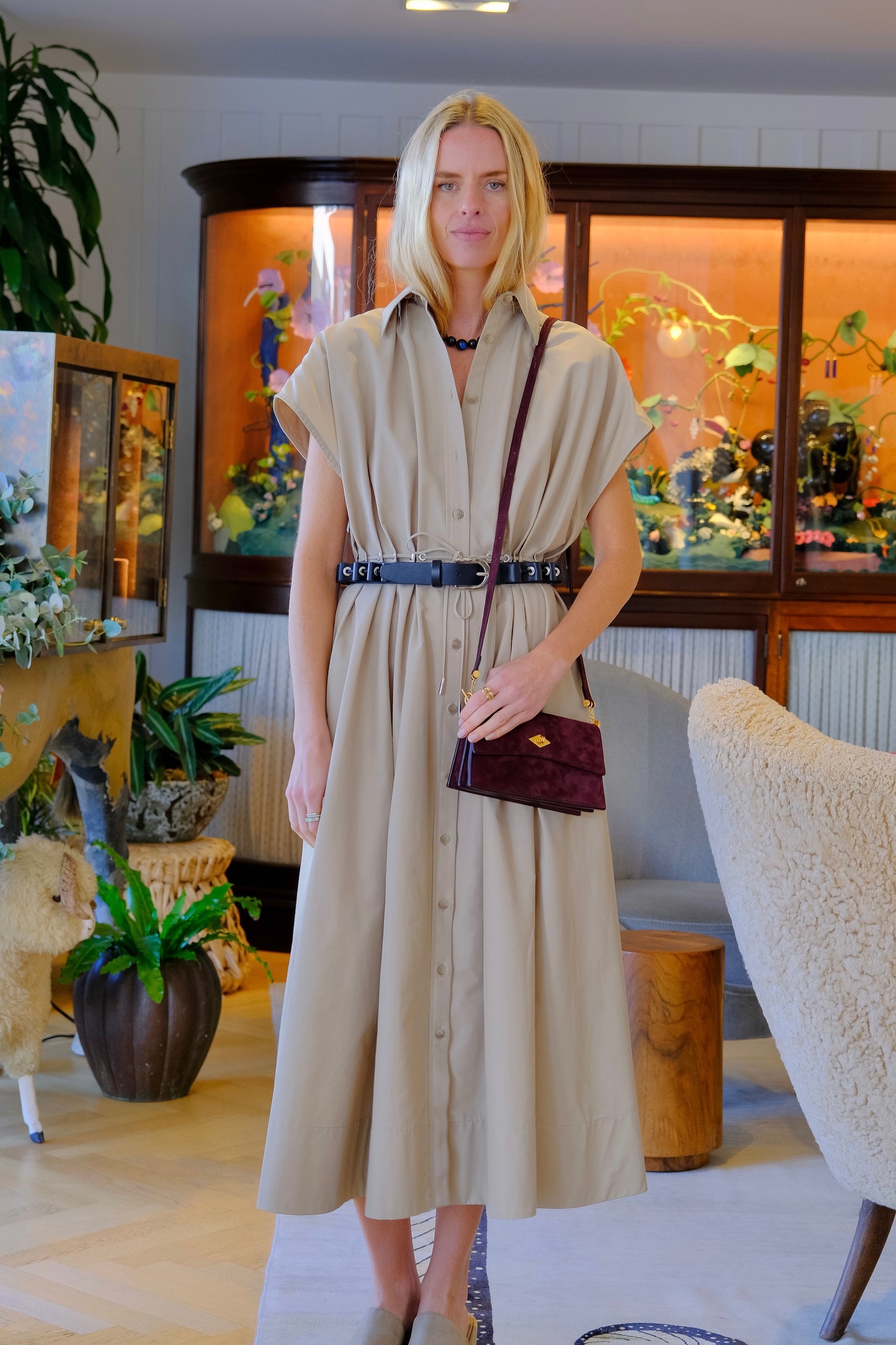 BRANDON MAXWELL | EYELET WAIST BLAKE DRESS