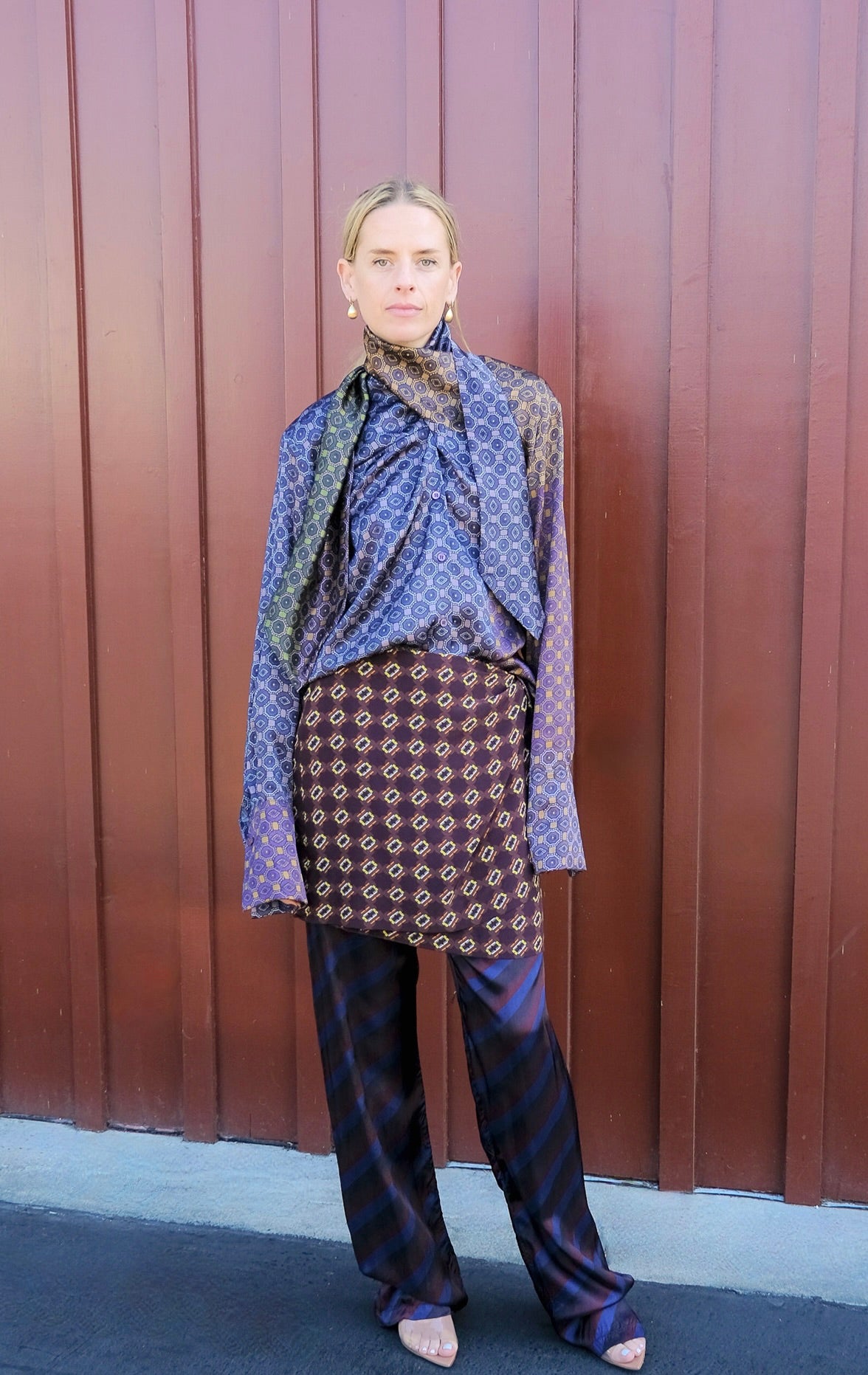 DRIES VAN NOTEN | TIE MOTIF PRINT BLOUSE