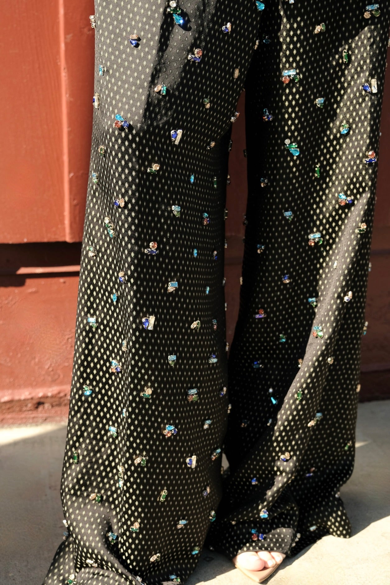 DRIES VAN NOTEN | EMBROIDERED MOTIF JACQUARD PANT