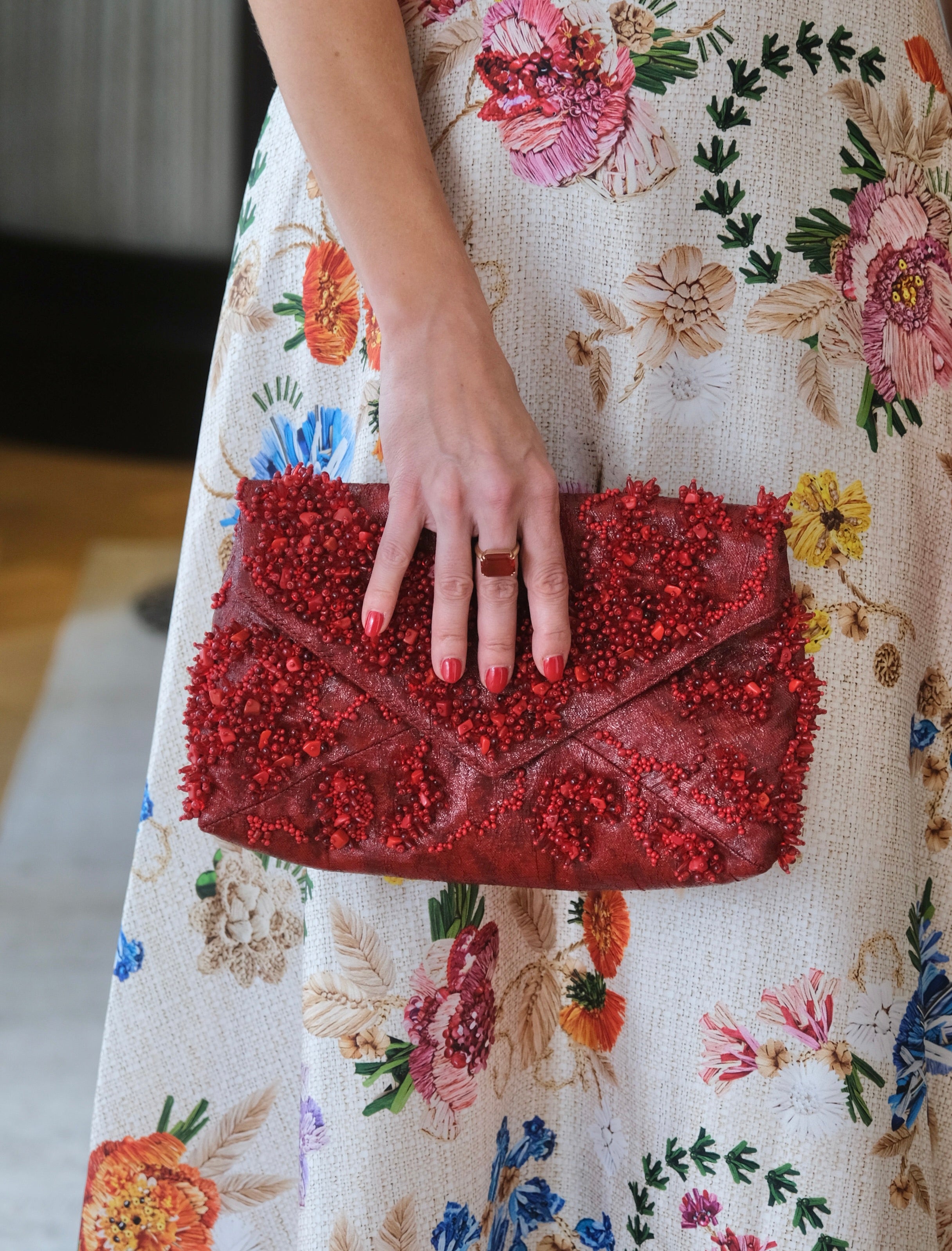 DRIES VAN NOTEN | EMBROIDERED ENVELOPE CLUTCH