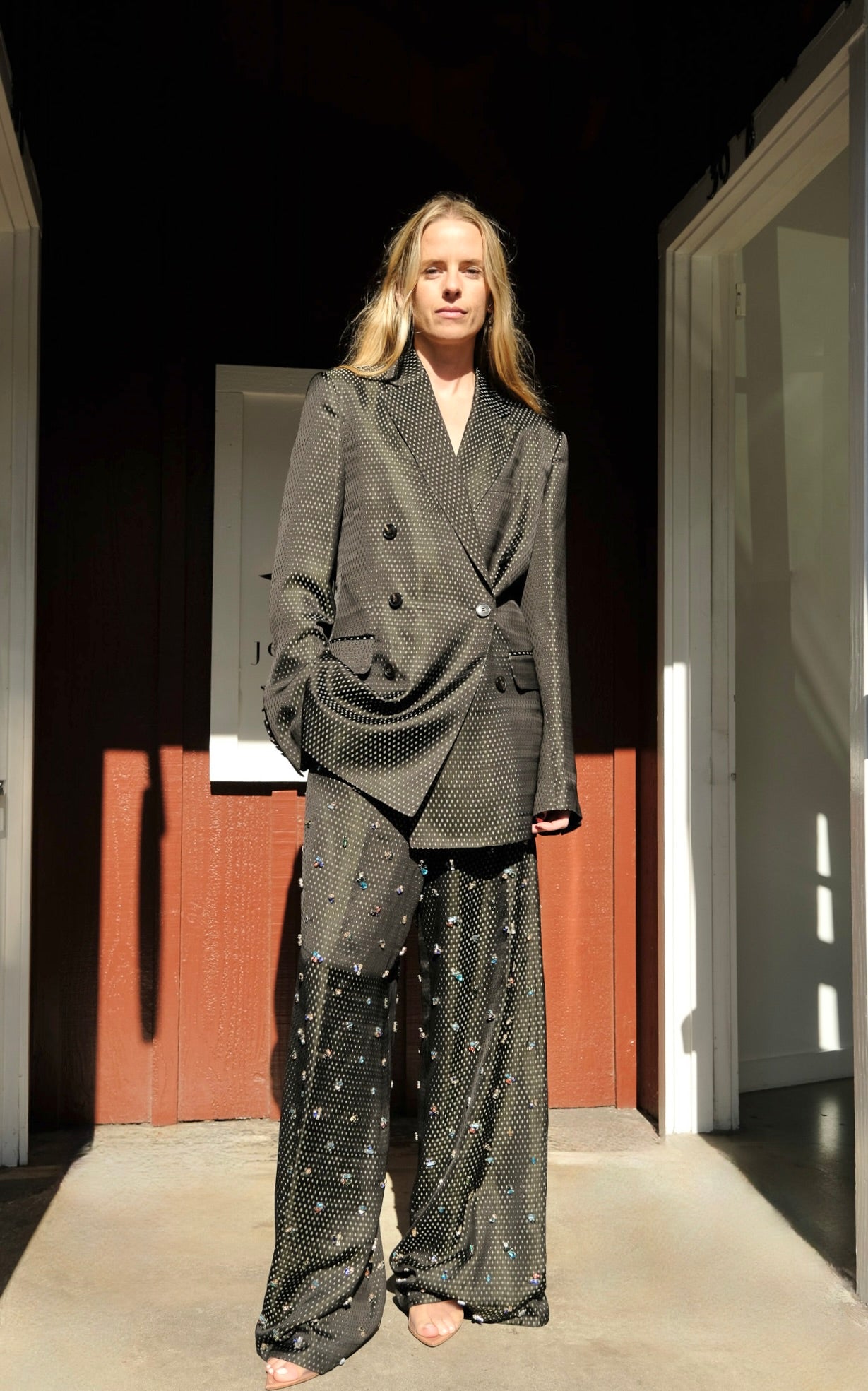 DRIES VAN NOTEN | EMBROIDERED MOTIF JACQUARD PANT