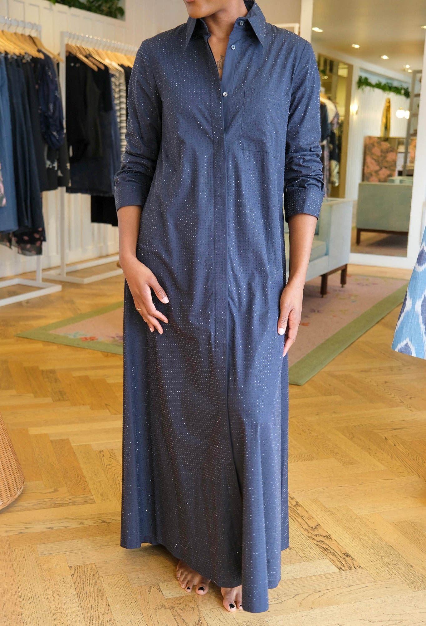TWP | LONG SLEEVE JENNYS GOWN WITH CRYSTALS
