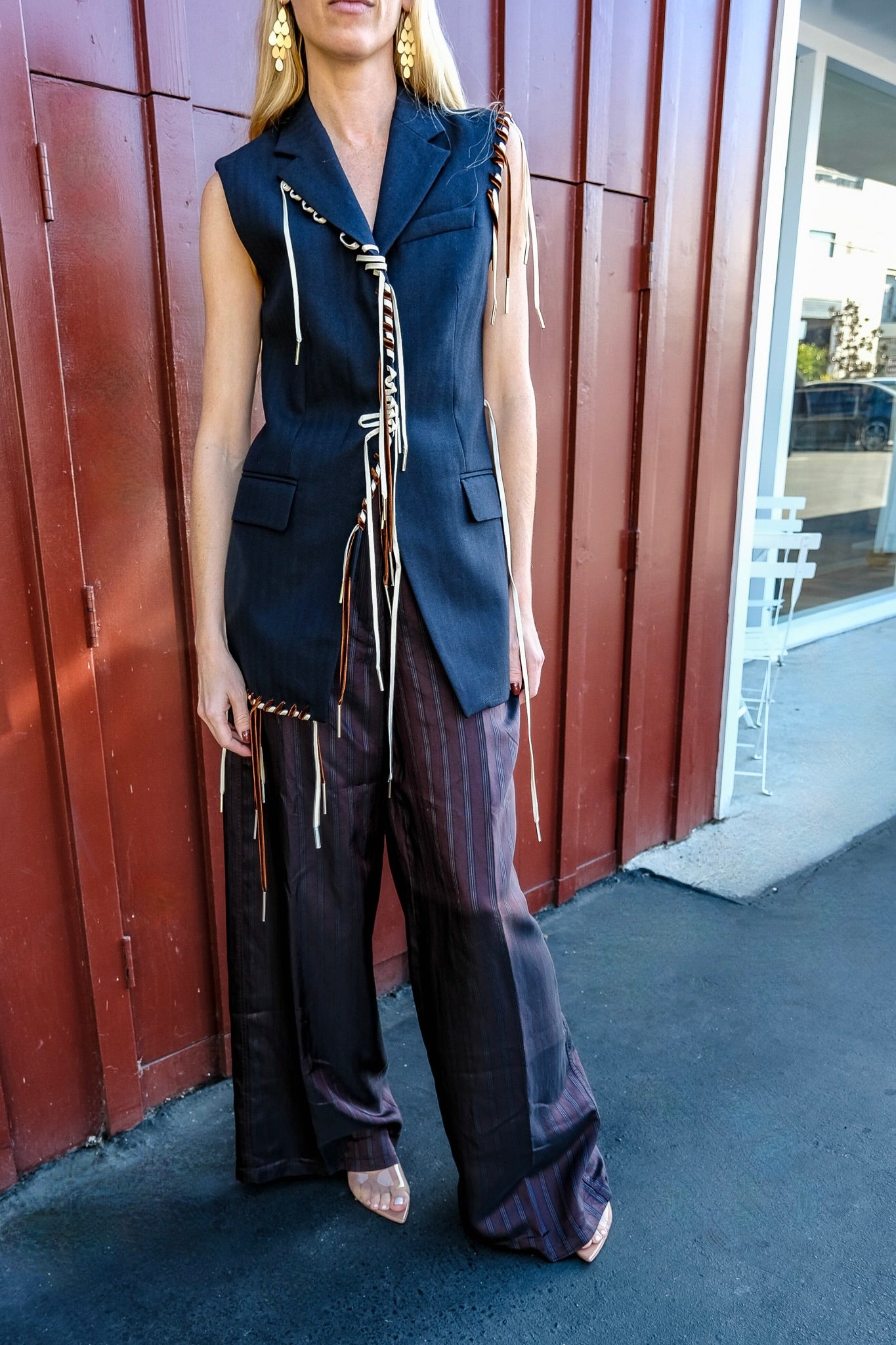 DRIES VAN NOTEN | STRIPE CUPRO PANTS
