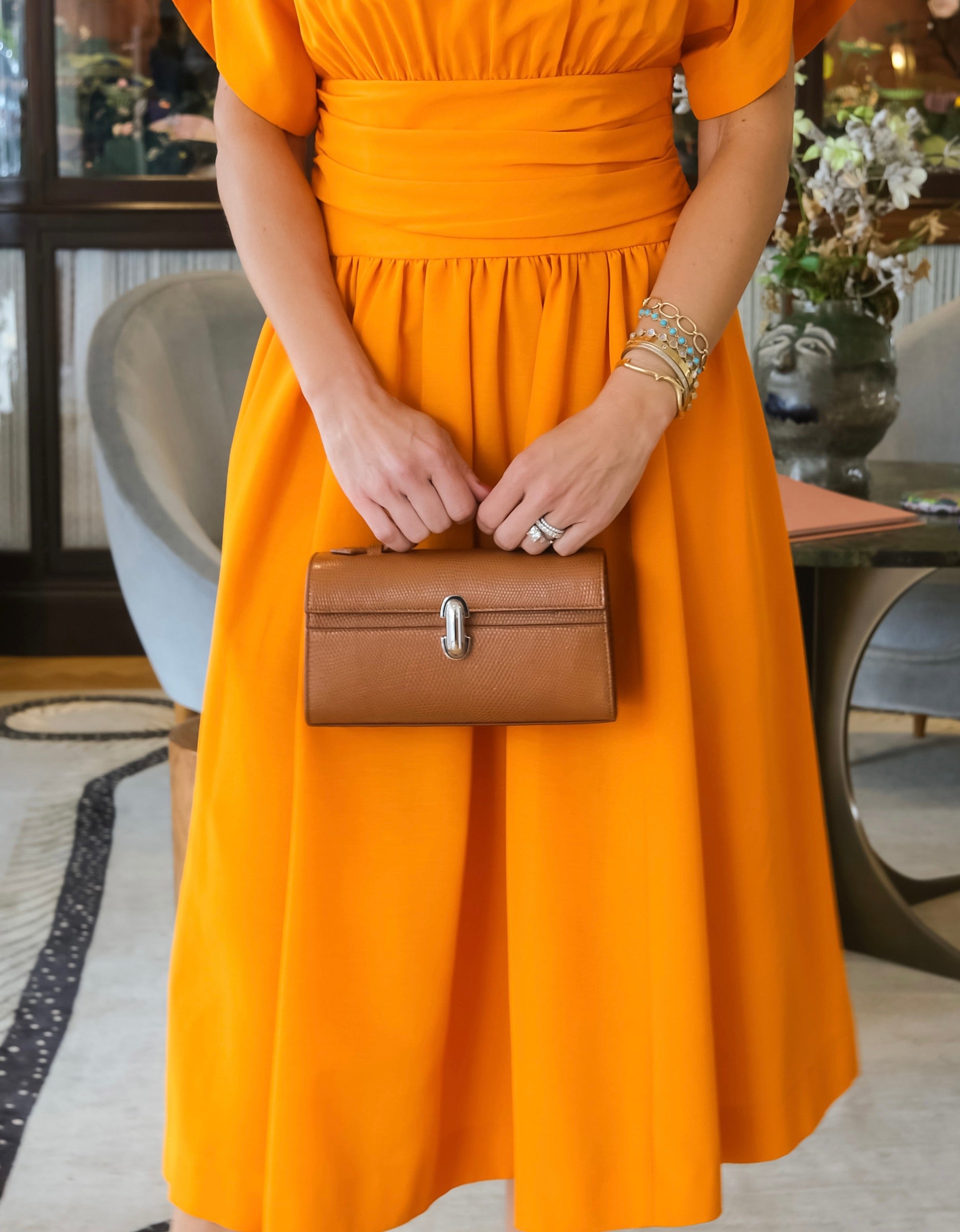 SAVETTE | SYMMETRY POCHETTE IN GENUINE LIZARD