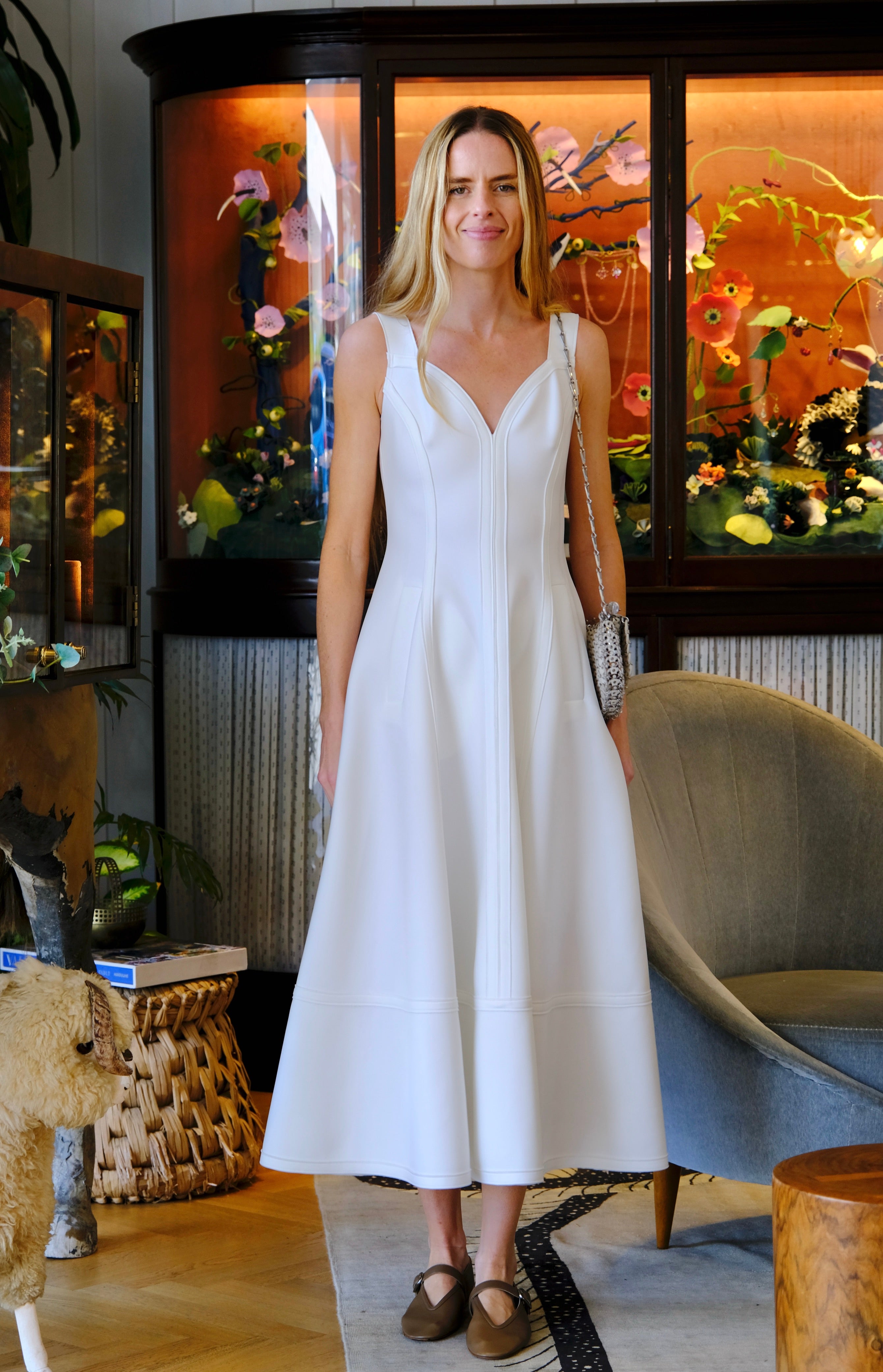 HUISHAN ZHANG | STITCHED BRIDGET MIDI DRESS