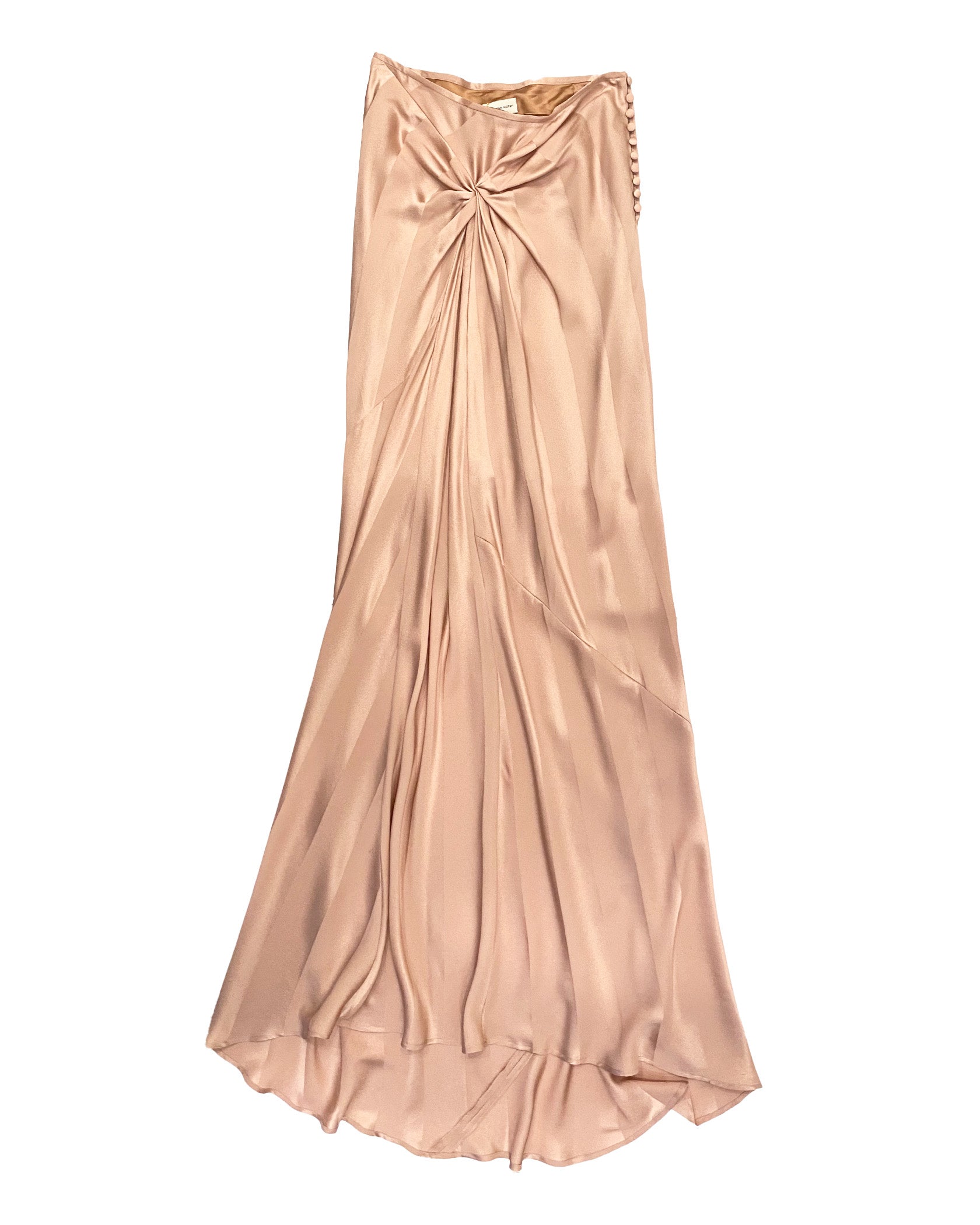 DRIES VAN NOTEN | SILK DIAGONAL STRIPE MAXI SKIRT