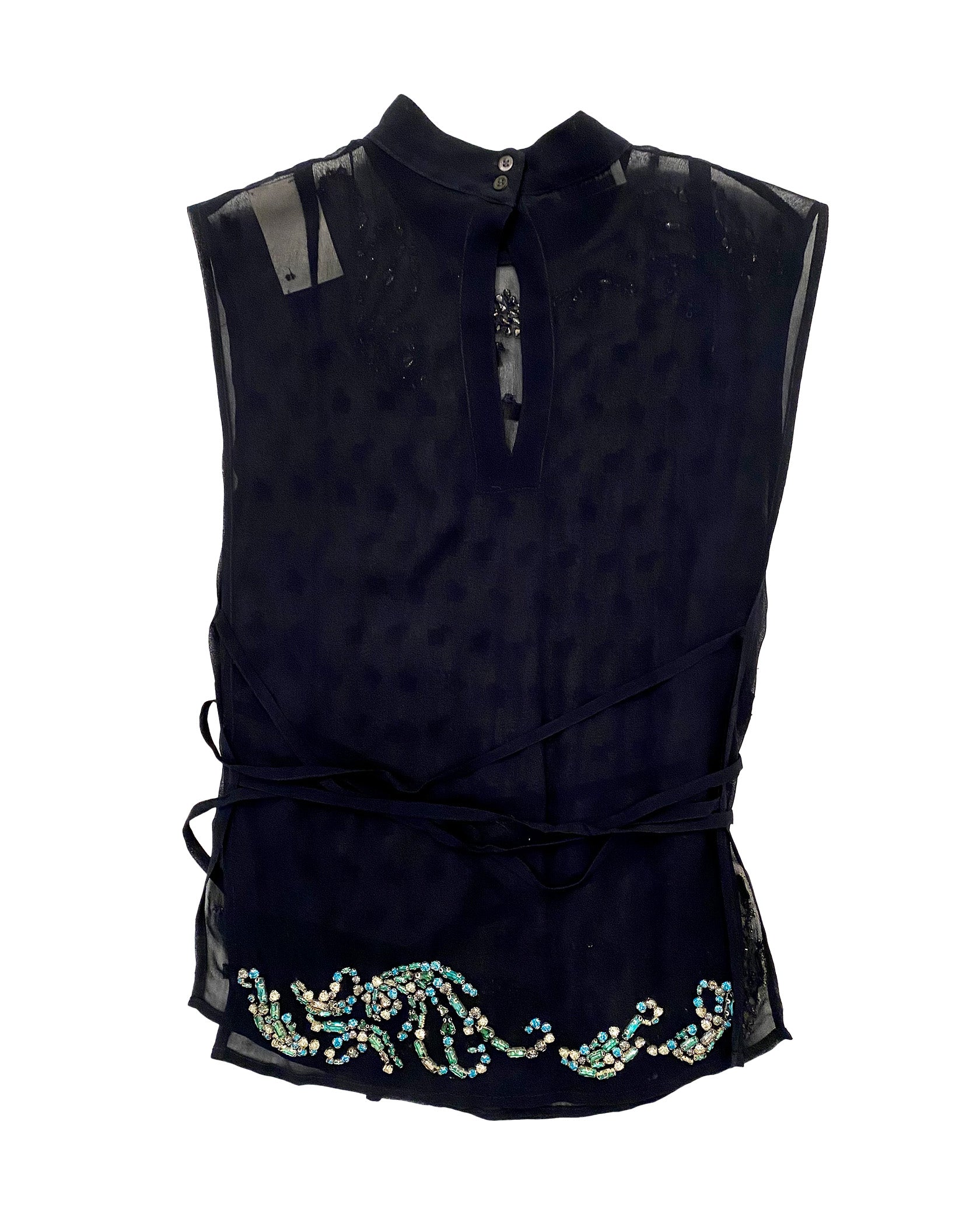 DRIES VAN NOTEN | EMBROIDERED ORGANZA GILET