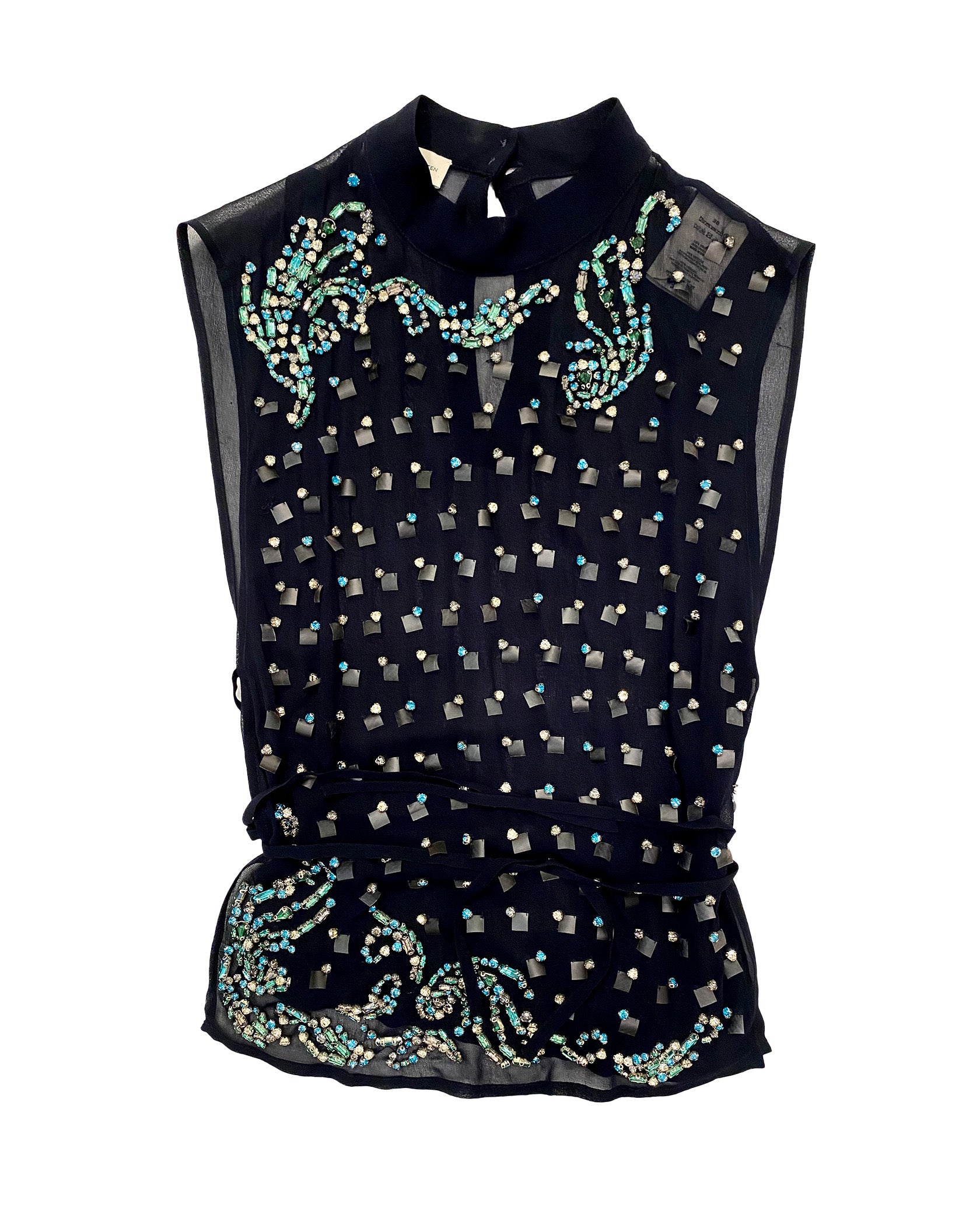 DRIES VAN NOTEN | EMBROIDERED ORGANZA GILET