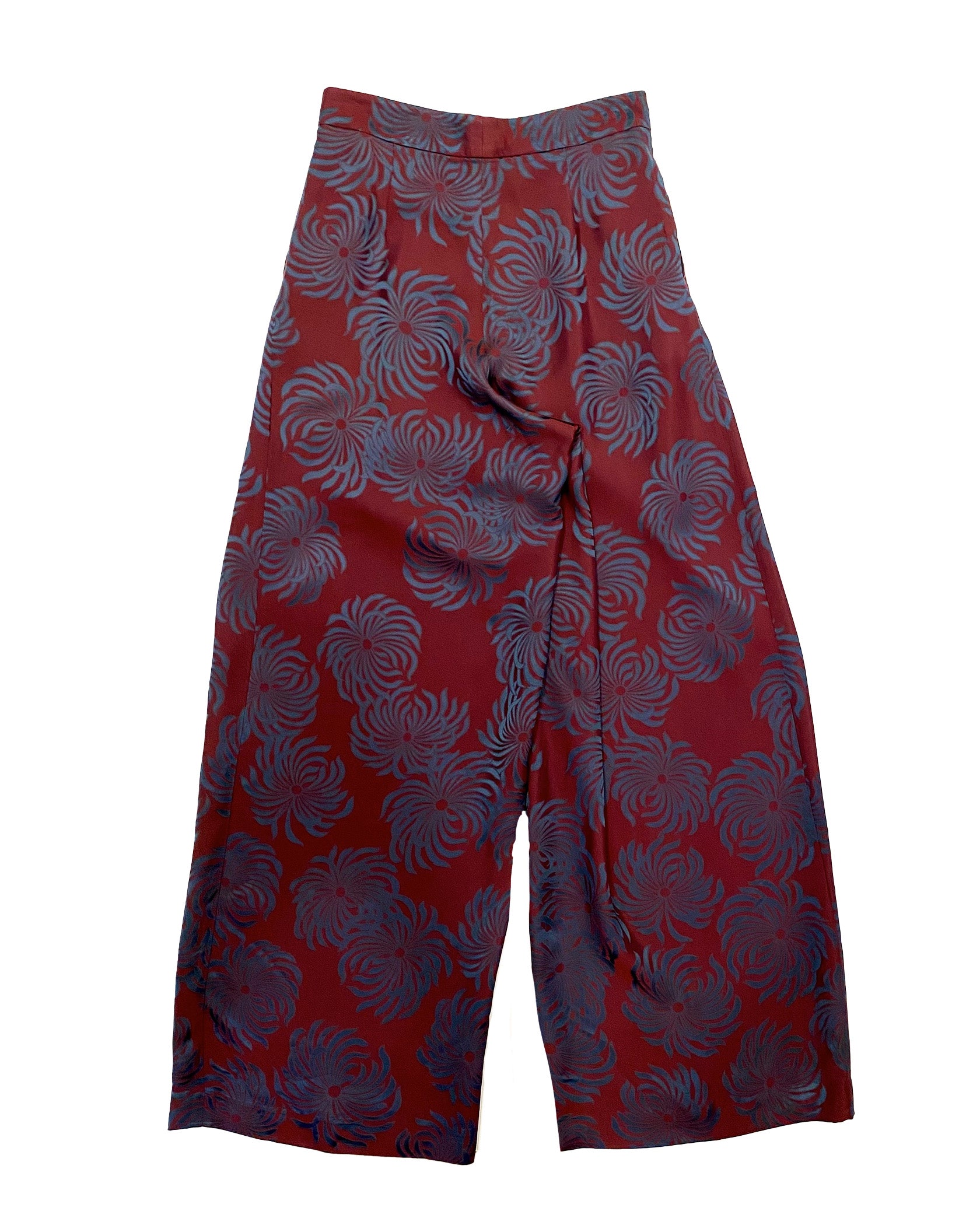DRIES VAN NOTEN | HIGH WAISTED JACQUARD WIDE LEG TROUSER