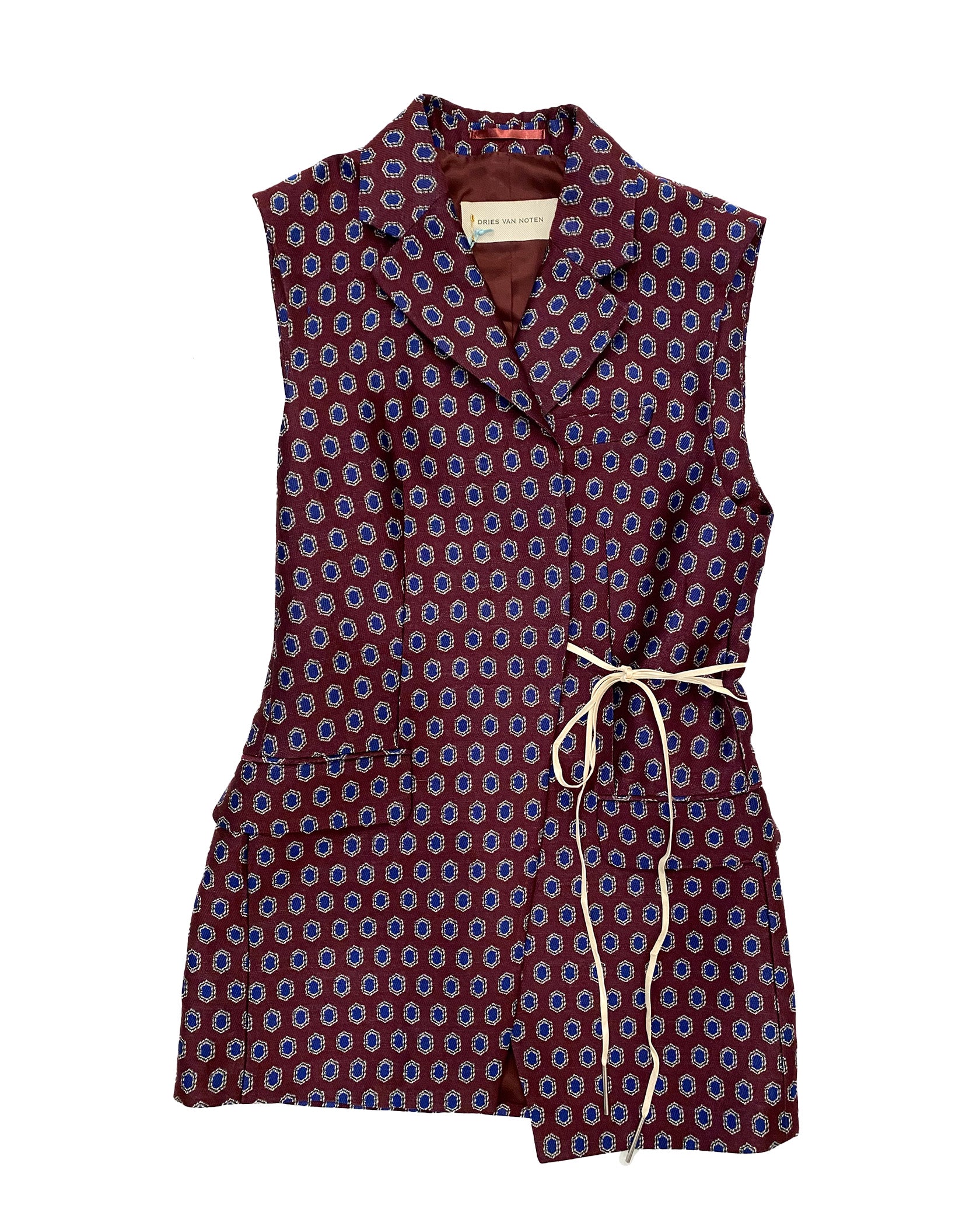 DRIES VAN NOTEN | JACQUARD TIE MOTIF GILET
