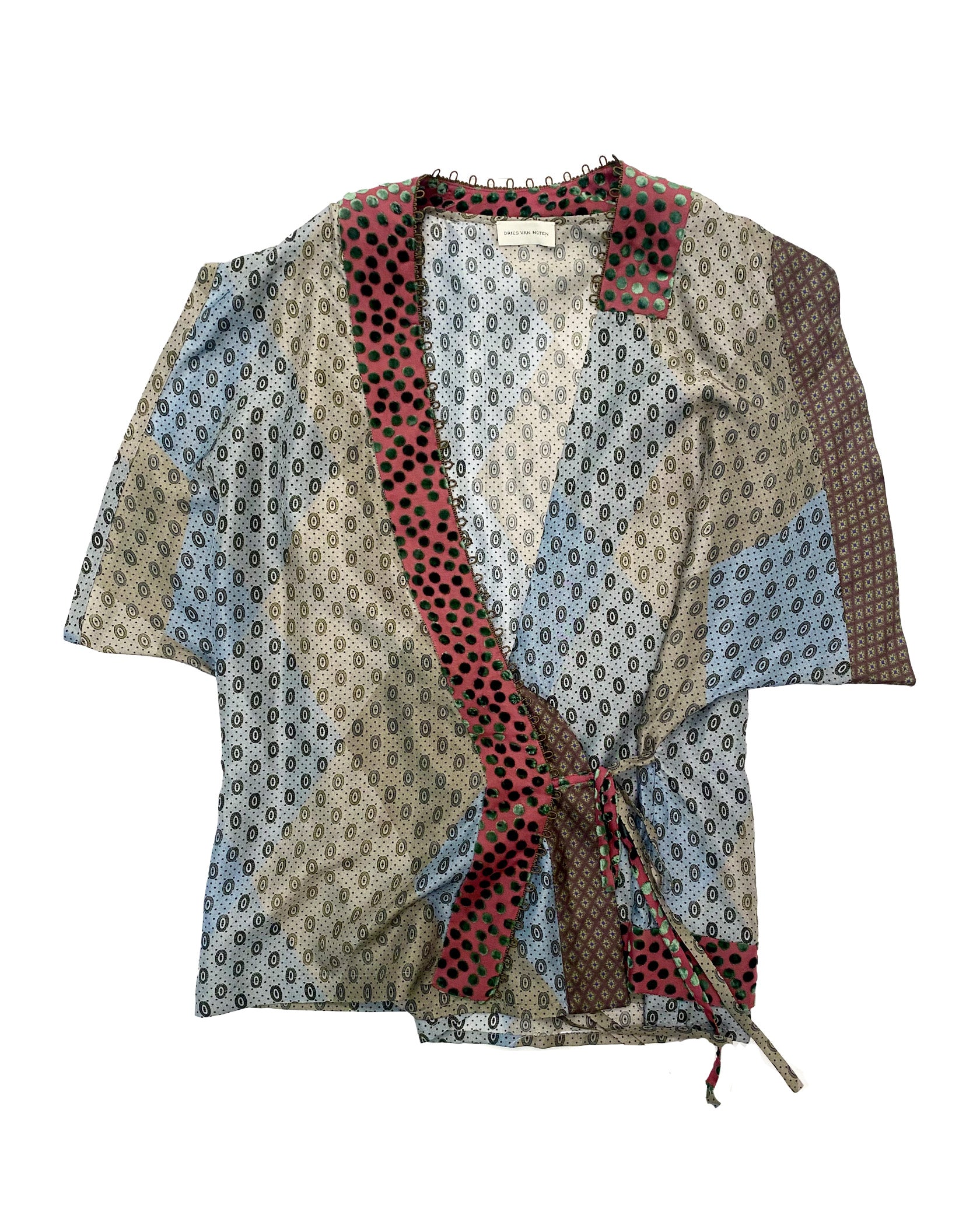 DRIES VAN NOTEN | SILK PRINTED WRAP TOP