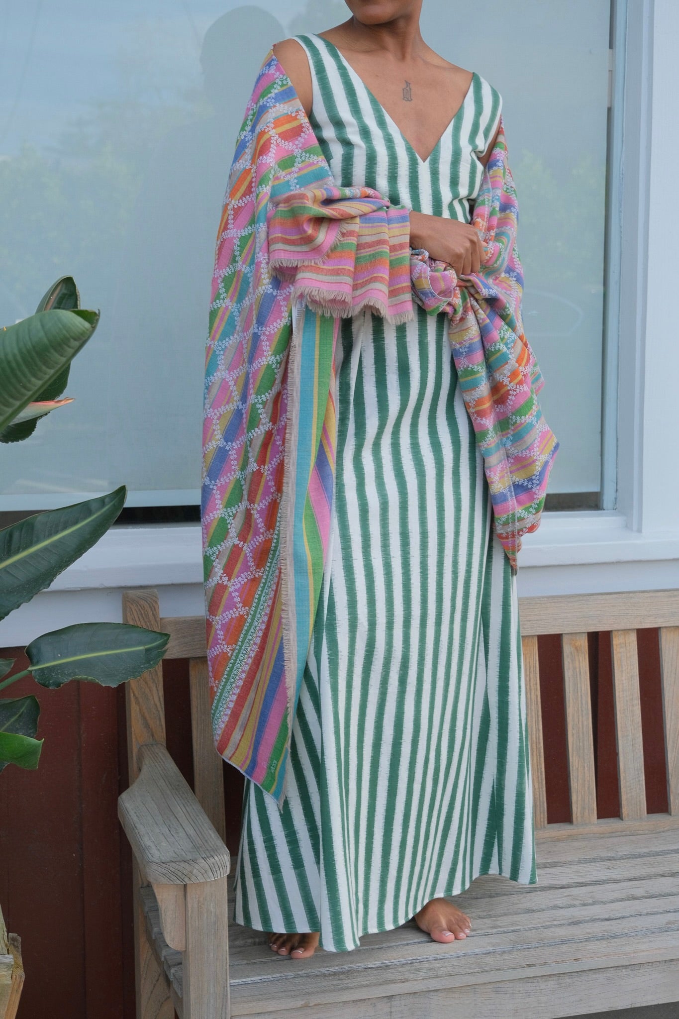 EMPORIO SIRENUSE | IKAT STRIPE NELLIE DRESS