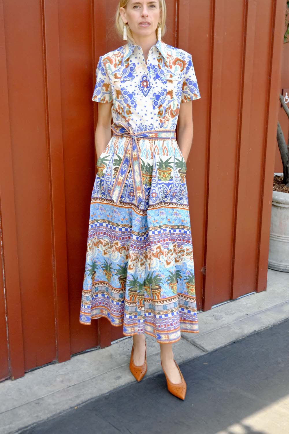 EMPORIO SIRENUSE | PRINTED GISELLE MIDI SHIRTDRESS | WOMEN'S LUXURY DESIGNER CLOTHING, JEWELRY & ACCESSORIES | CAPITOL CHARLOTTE, NC & BRENTWOOD, CA