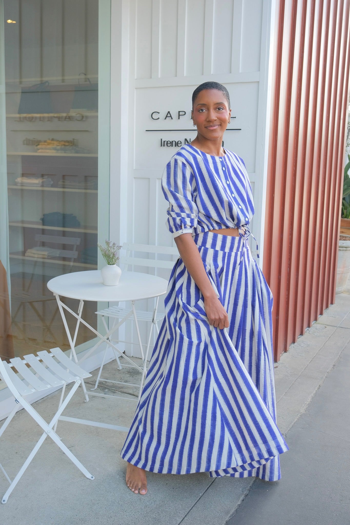 EMPORIO SIRENUSE | FLAMINIA IKAT STRIPE SKIRT | WOMEN'S LUXURY DESIGNER CLOTHING, SHOES, HANDBAGS & JEWELRY | CAPITOL CHARLOTTE, NC & BRENTWOOD, CA