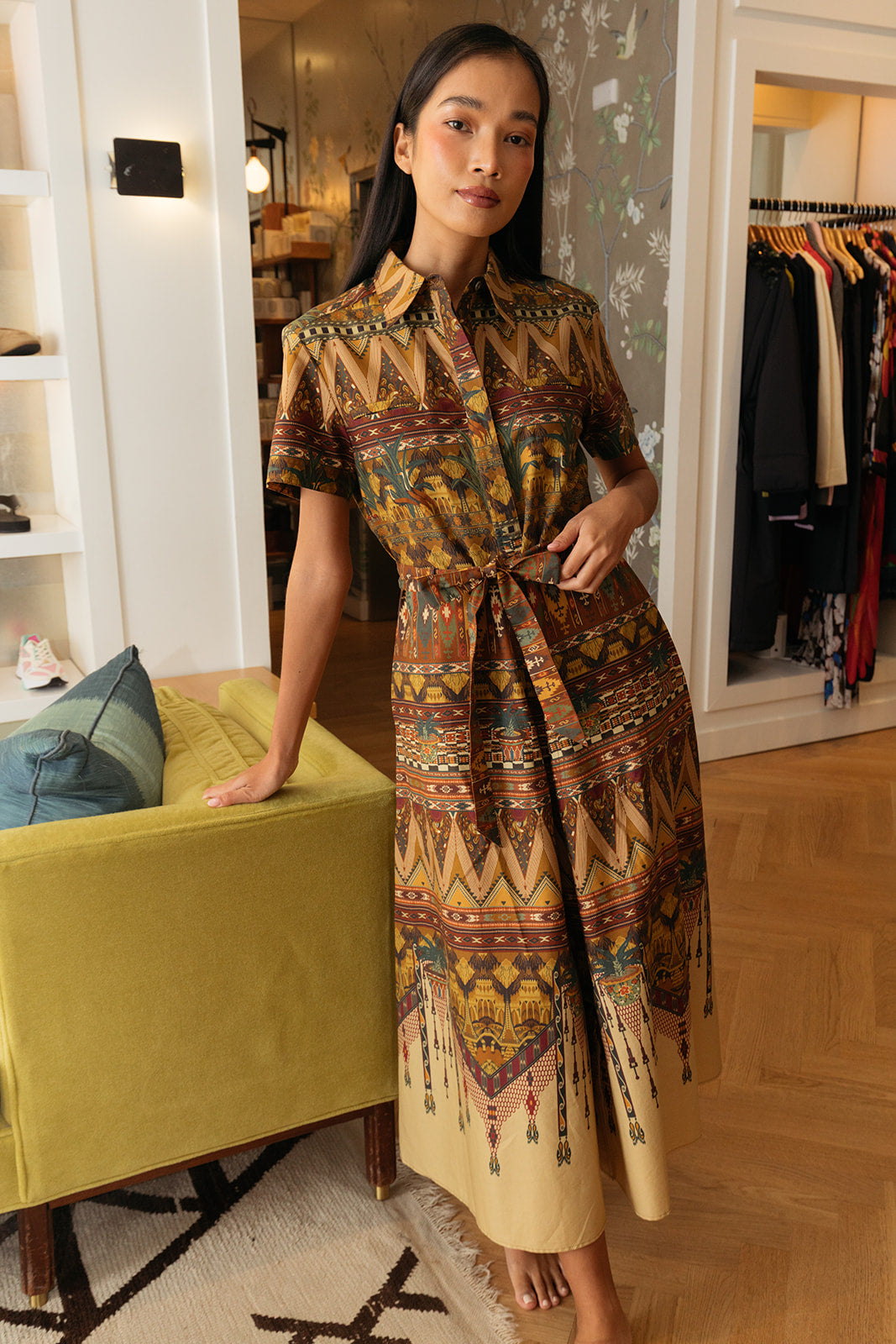 EMPORIO SIRENUSE | PRINTED GISELLE SHIRTDRESS