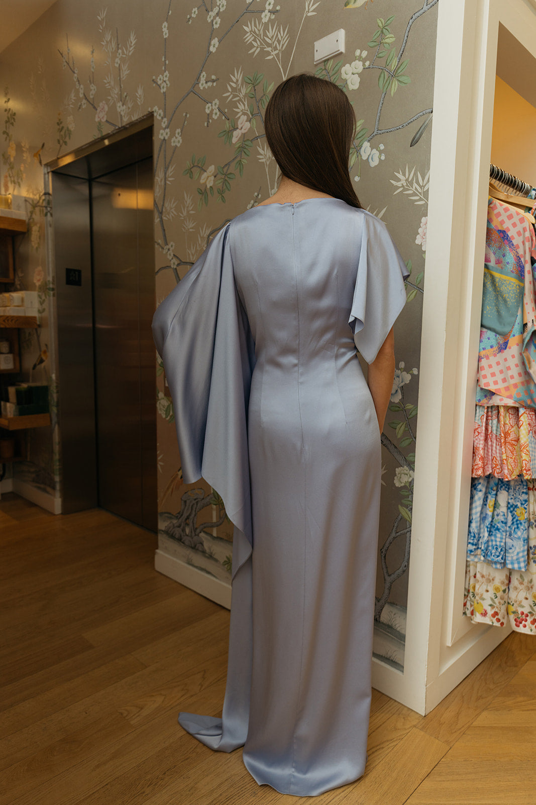 ERDEM | ASYMMETRIC DRAPED GOWN W CAPE | WOMEN'S LUXURY DESIGNER CLOTHING, SHOES, HANDBAGS & JEWELRY | CAPITOL CHARLOTTE, NC & BRENTWOOD, CA