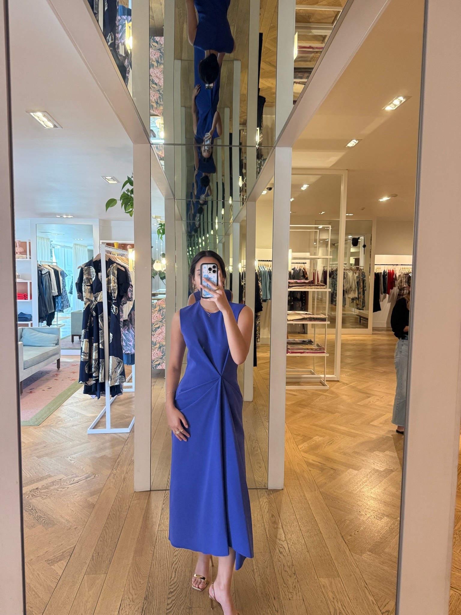 ROKSANDA | CREPE GATHERED ALMAS MIDI DRESS