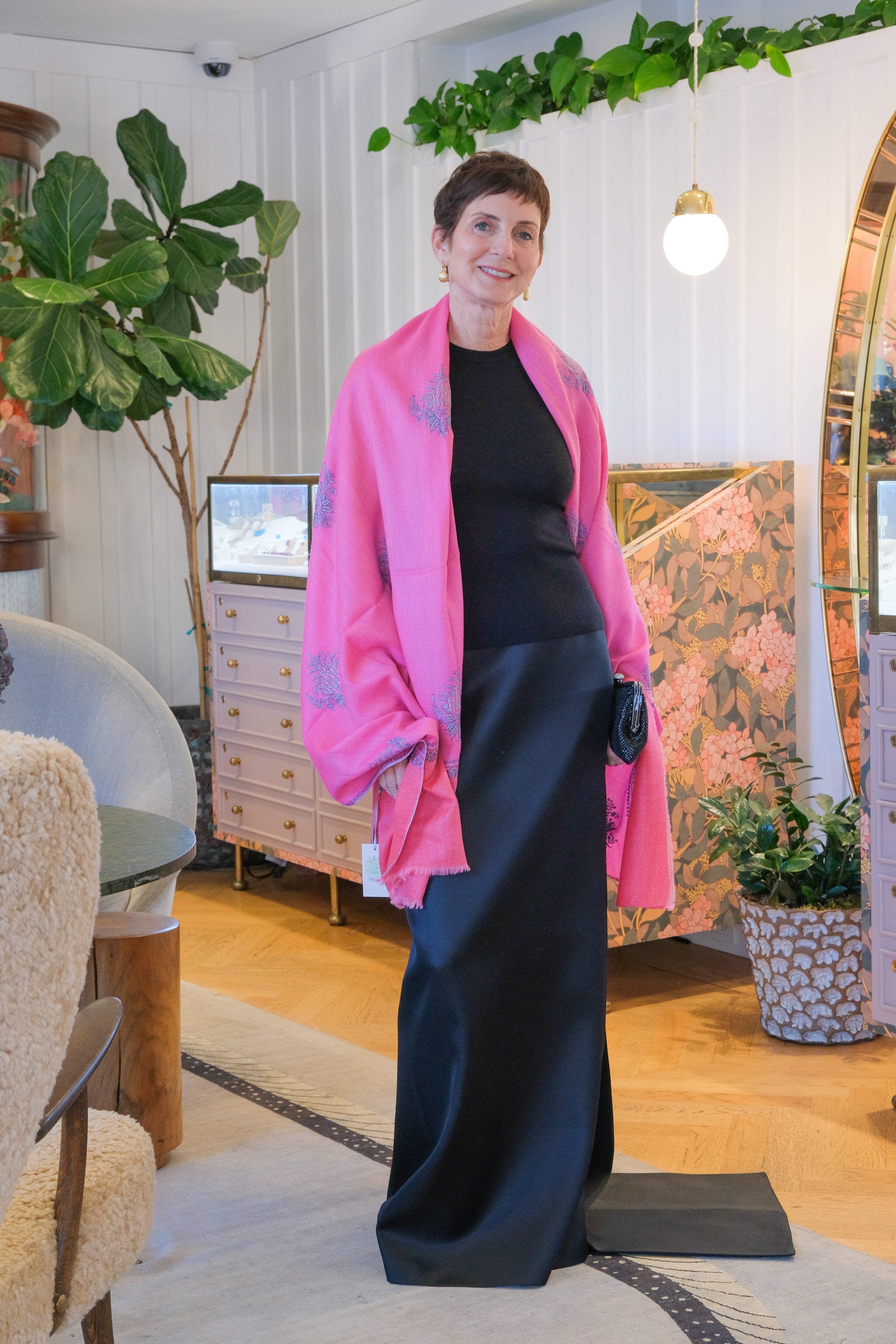 BRANDON MAXWELL | MONROE DRAPED MANTLE SKIRT