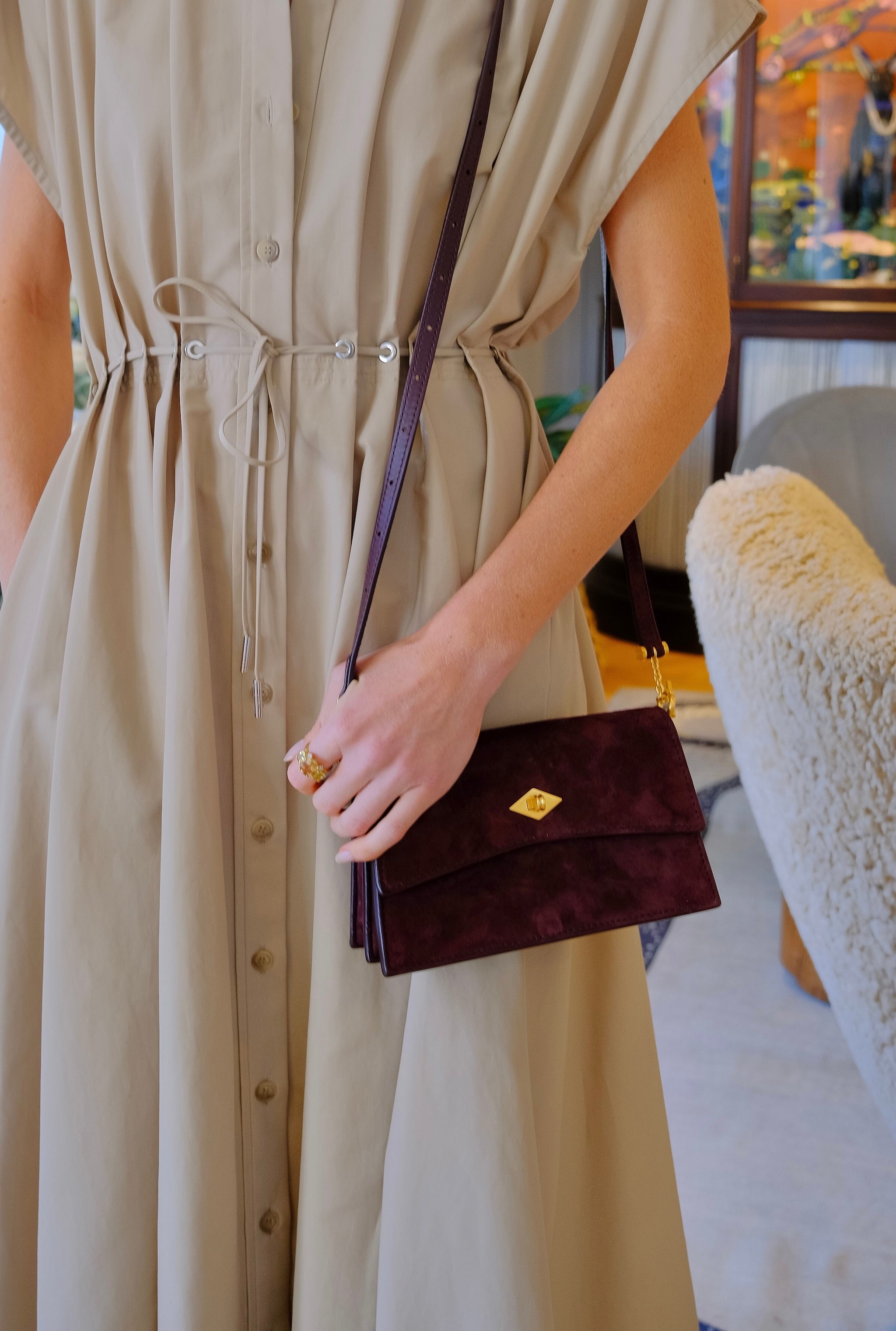 METIER | SUEDE ROMA MINI CROSSBODY BAG