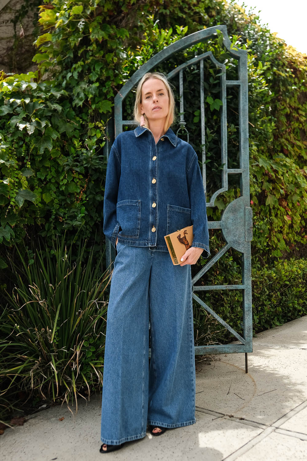 FORTE FORTE | CAVALARY DENIM LOOSE ELASTICATED PANTS | WOMEN'S LUXURY DESIGNER CLOTHING, SHOES, HANDBAGS & JEWELRY | CAPITOL CHARLOTTE, NC & BRENTWOOD, CA