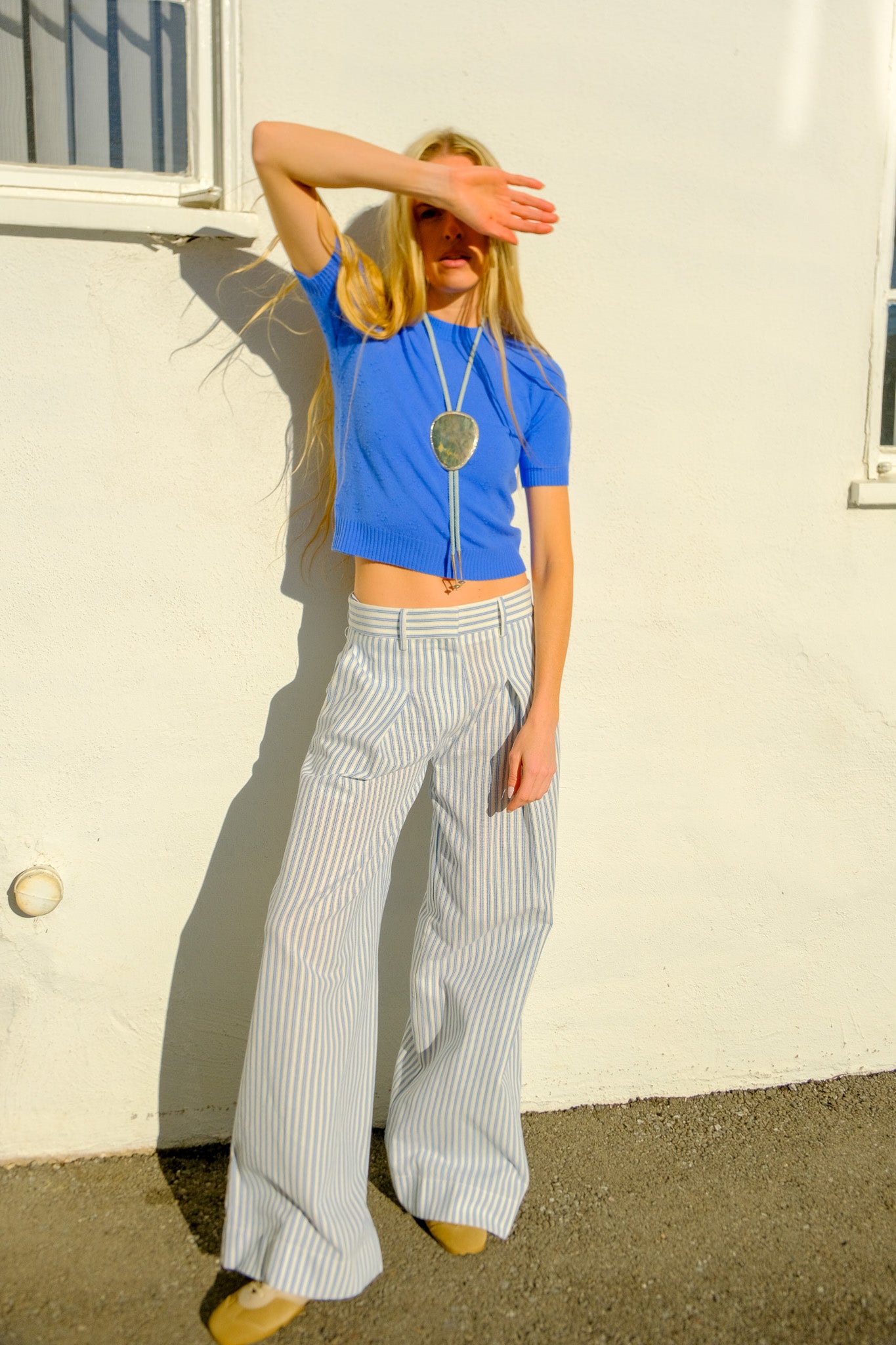 FORTE FORTE | STRIPE SARTORIAL WIDE LEG PANT | WOMEN'S LUXURY DESIGNER CLOTHING, SHOES, HANDBAGS & JEWELRY | CAPITOL CHARLOTTE, NC & BRENTWOOD, CA