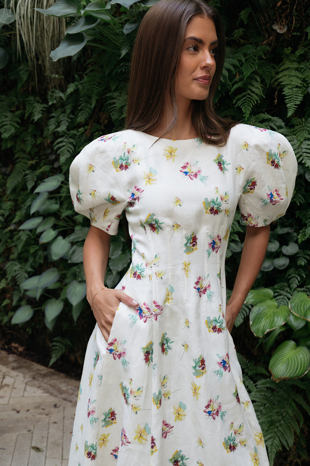 GABRIELA HEARST | PUFF RANYA DRESS | WOMEN'S LUXURY DESIGNER CLOTHING, SHOES, HANDBAGS & JEWELRY | CAPITOL CHARLOTTE, NC & BRENTWOOD, CA