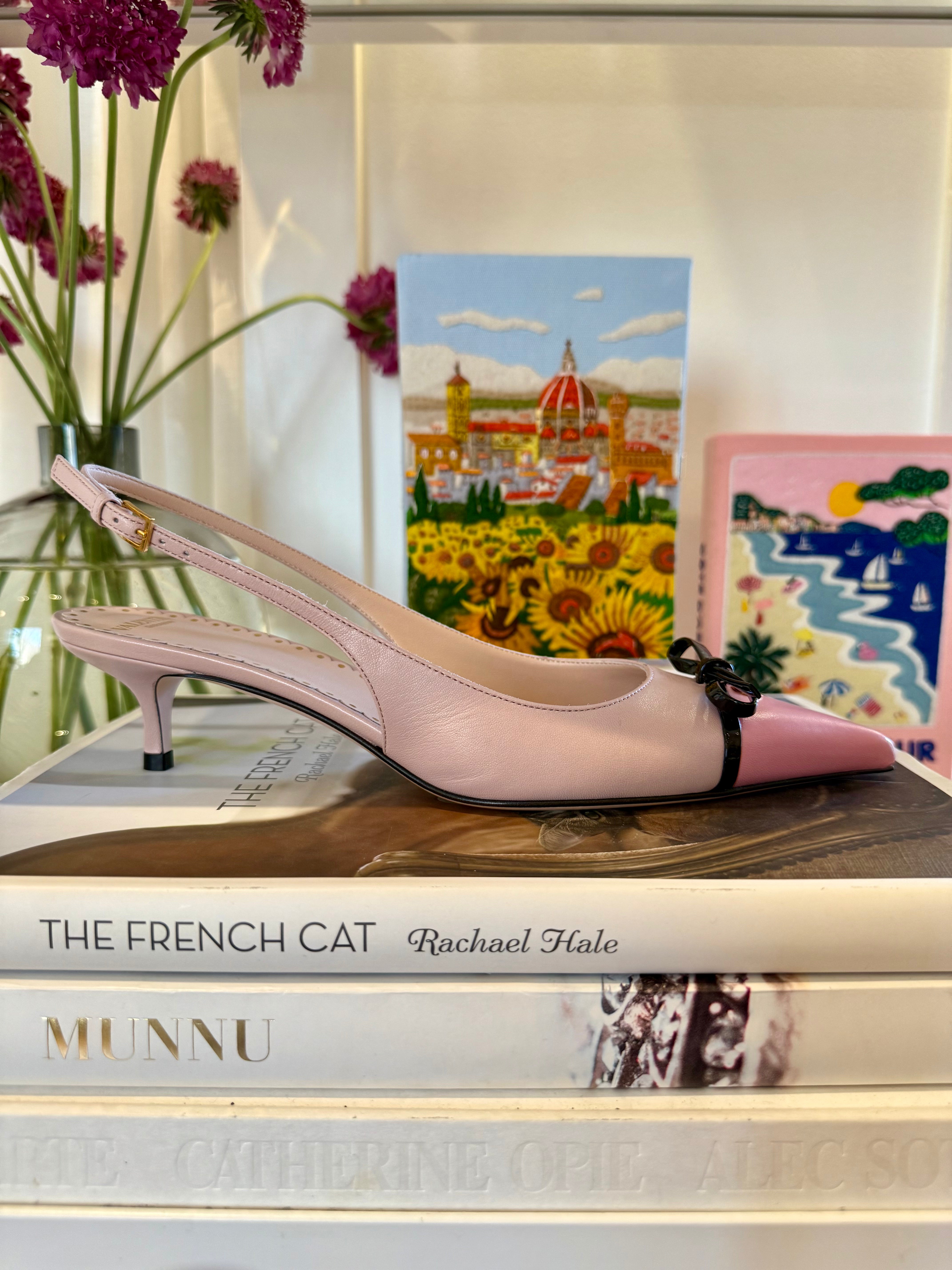 VALENTINO | SLING BACK KITTEN HEEL