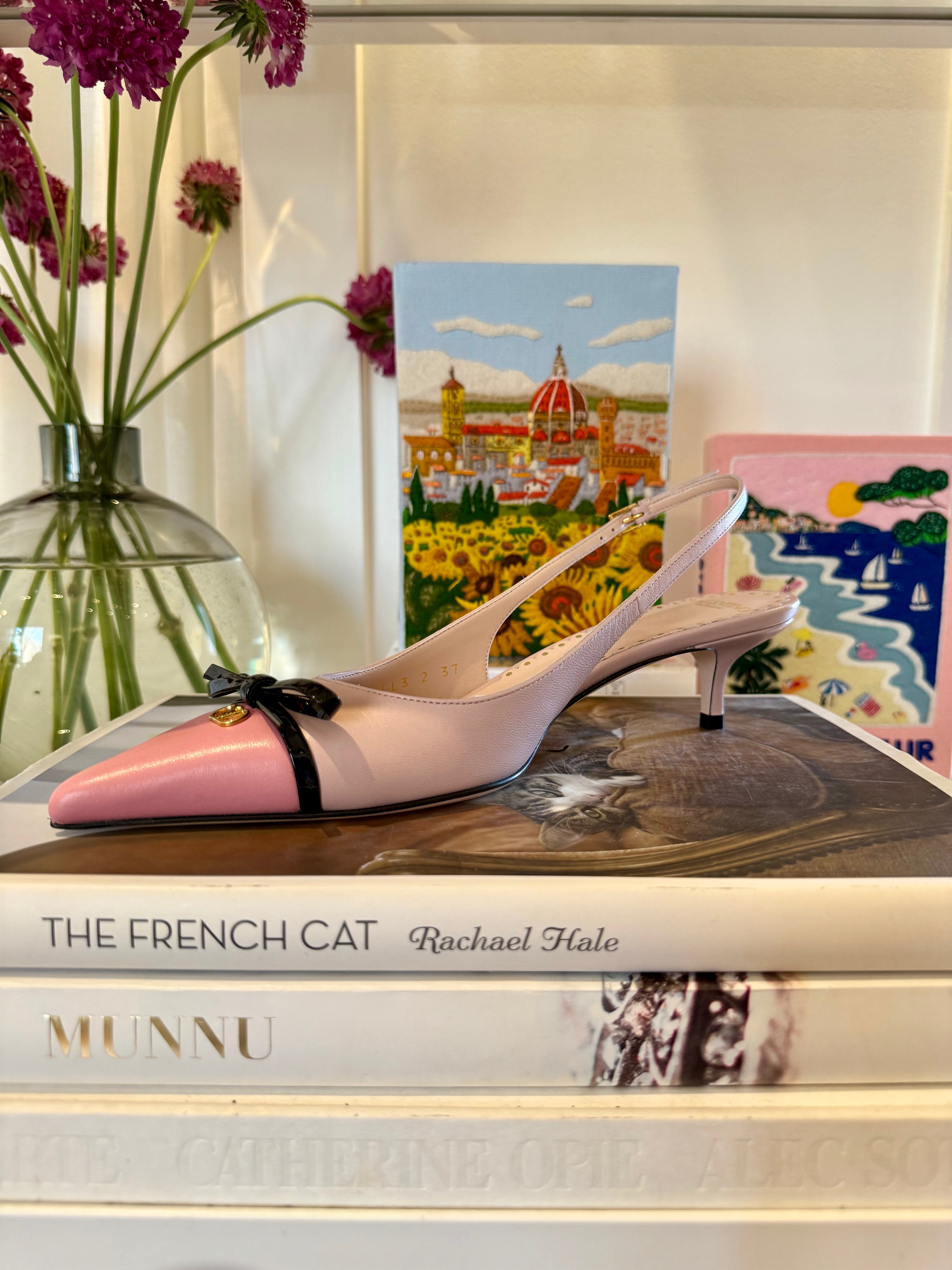 VALENTINO | SLING BACK KITTEN HEEL