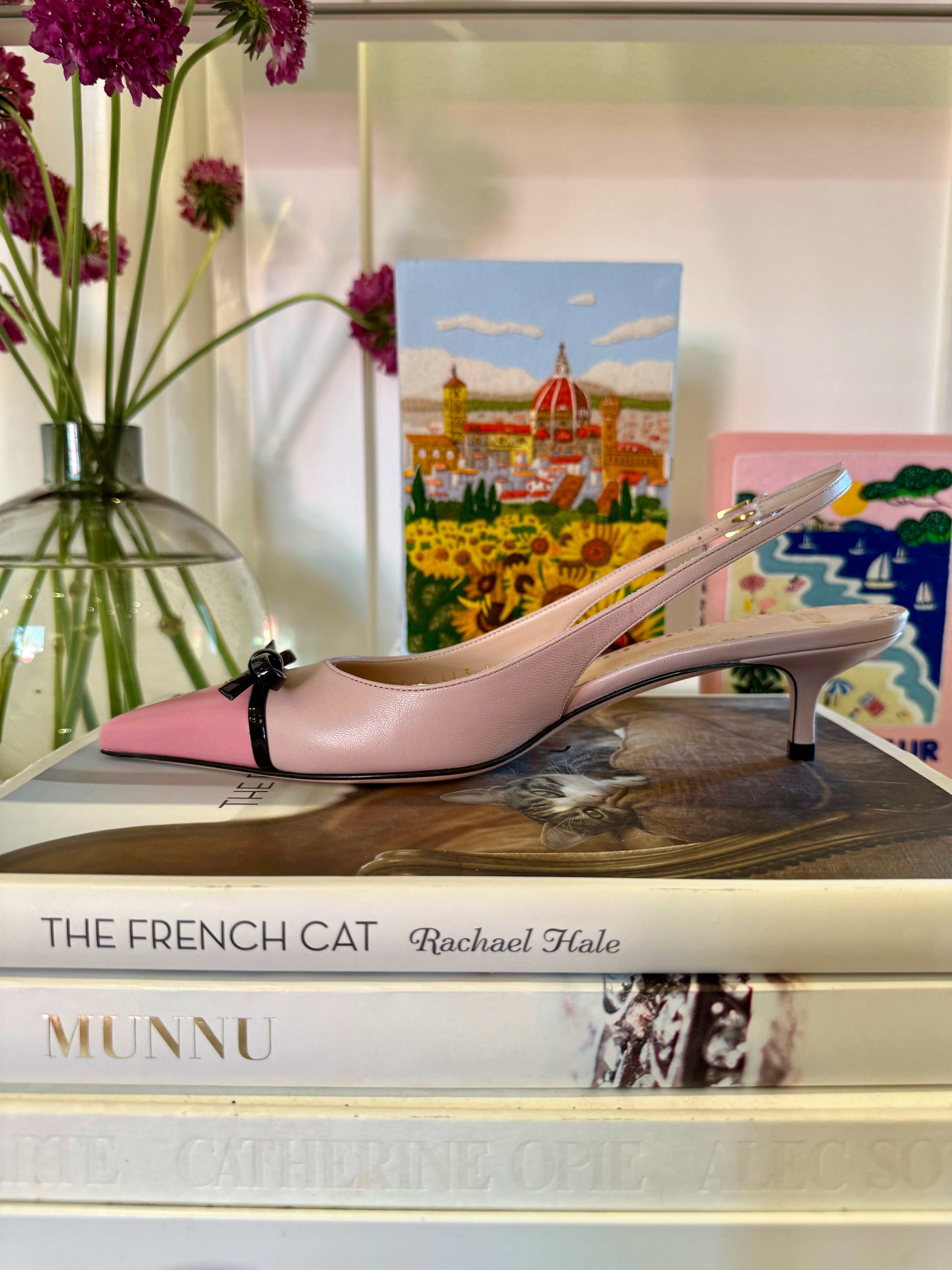 VALENTINO | SLING BACK KITTEN HEEL