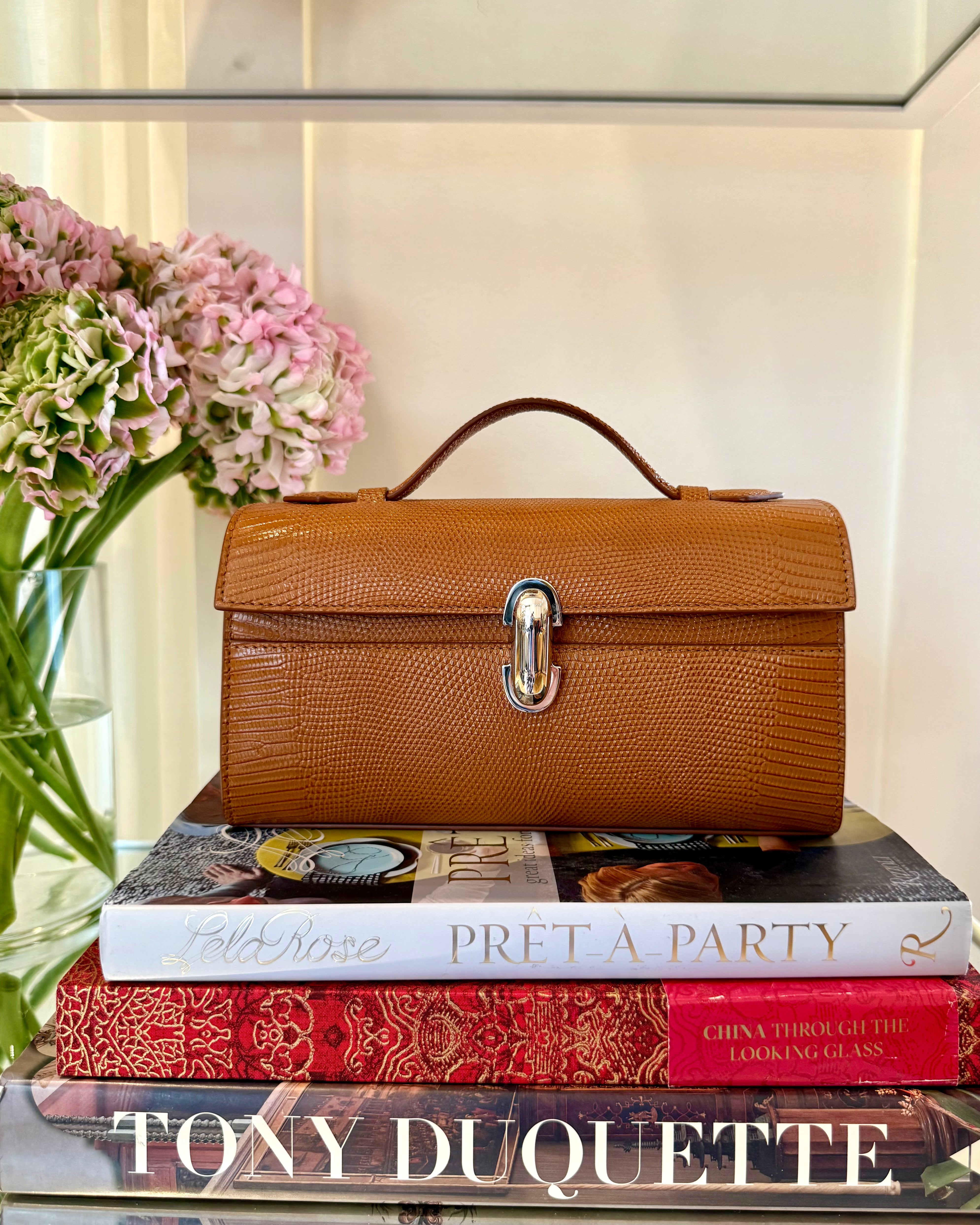 SAVETTE | SYMMETRY POCHETTE IN GENUINE LIZARD