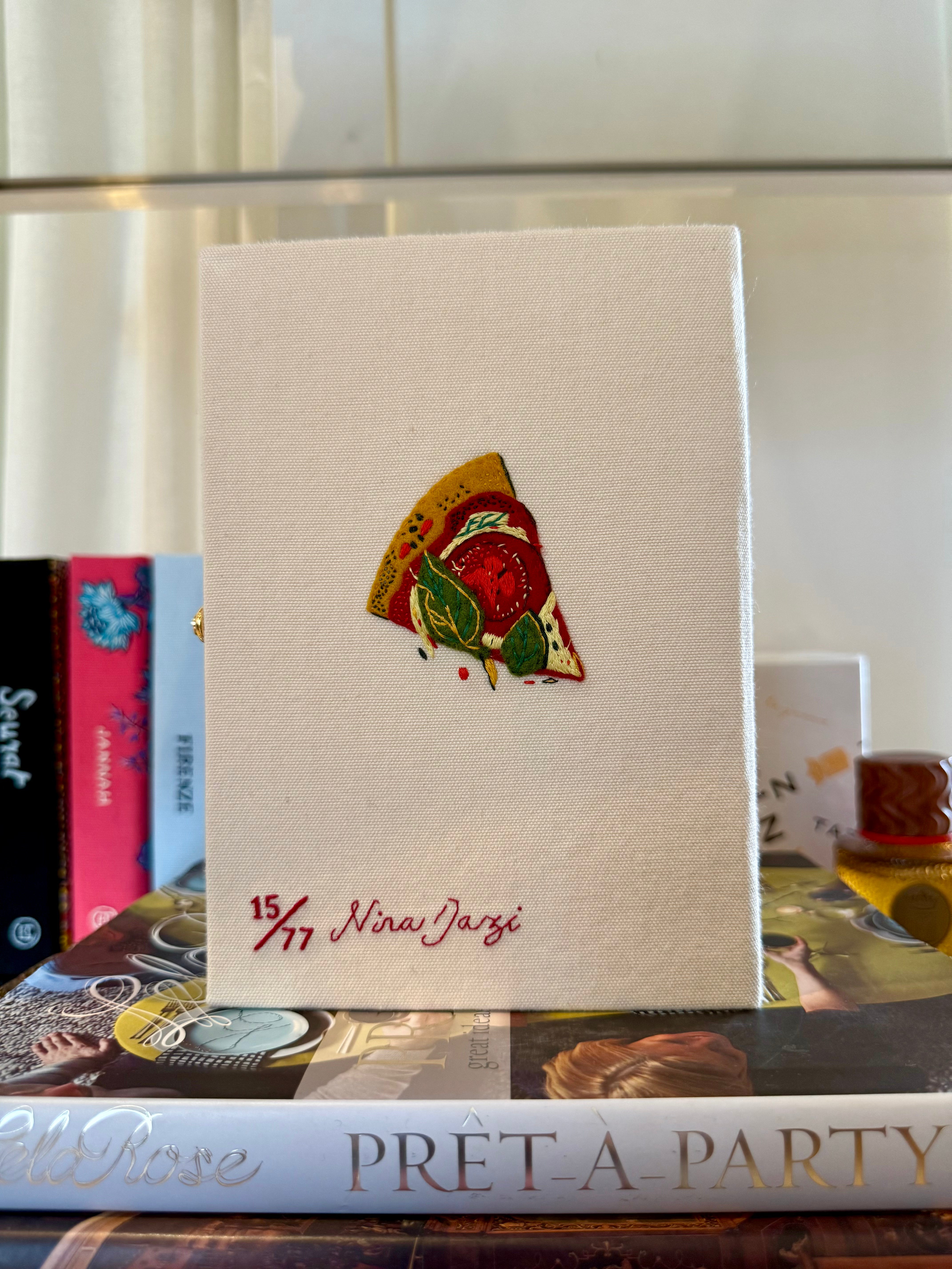 OLYMPIA LE TAN | PIZZA STRAPPED BOOK CLUTCH