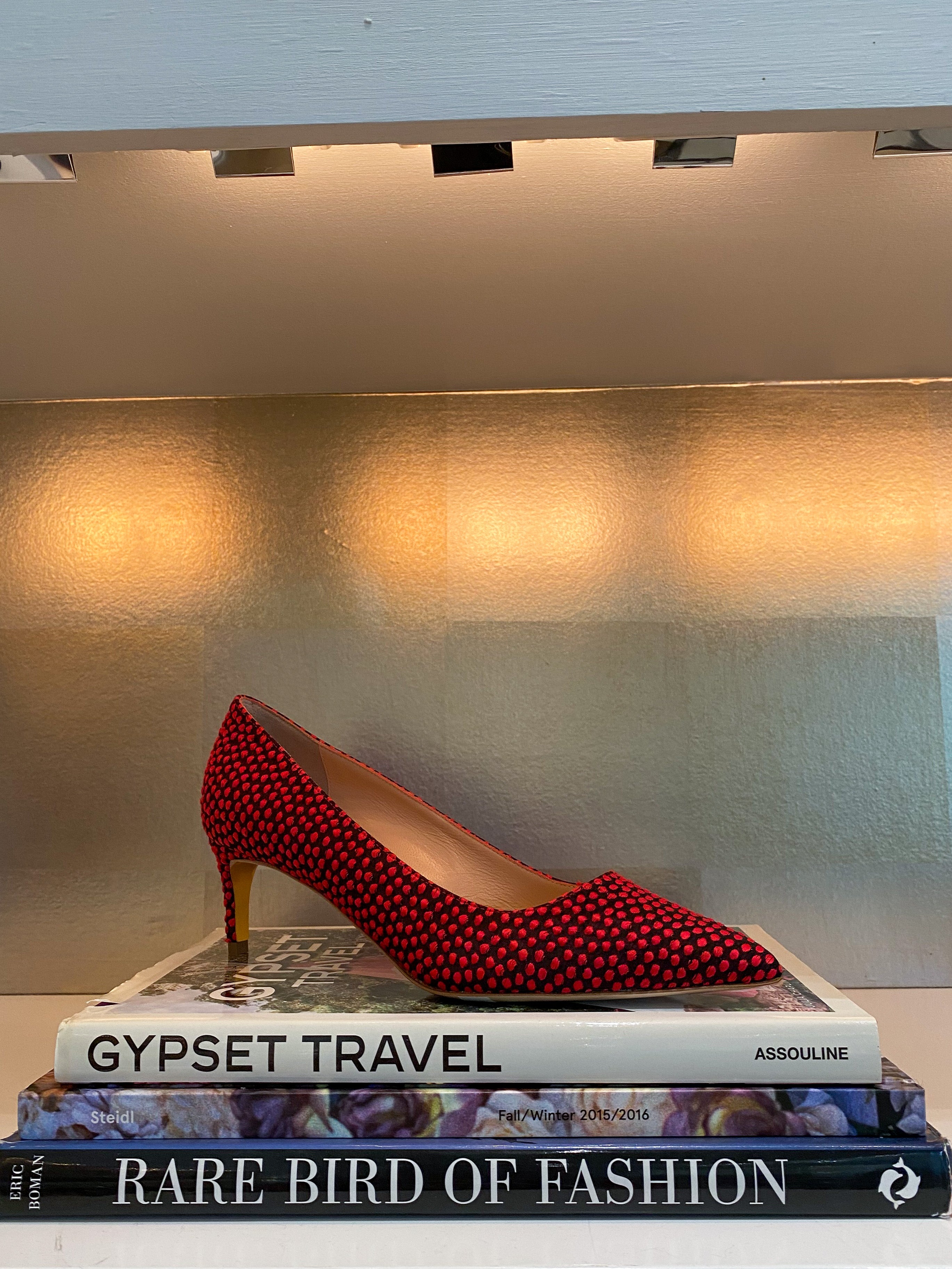 RUPERT SANDERSON | NORA POLKA RED PUMP