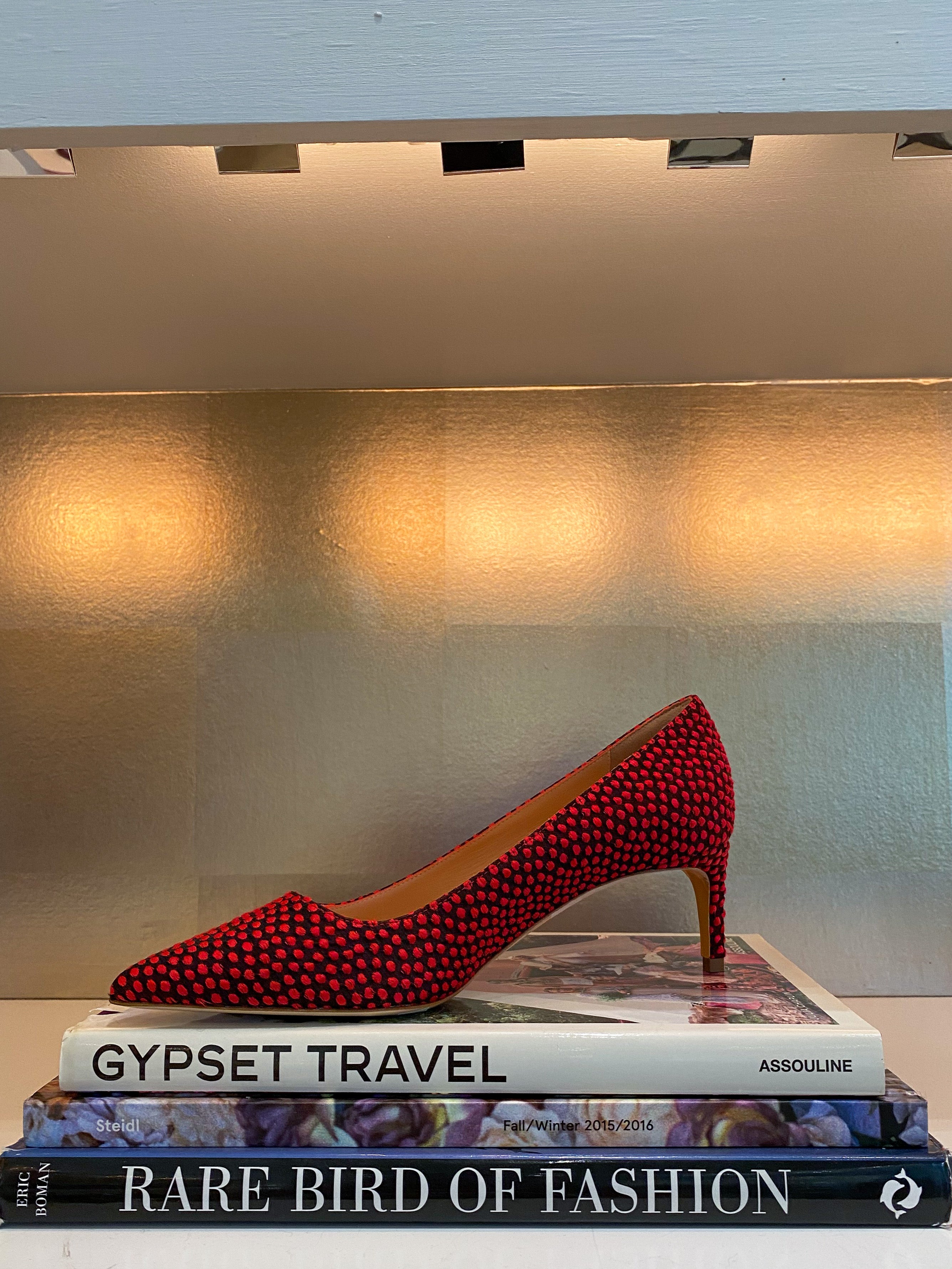 RUPERT SANDERSON | NORA POLKA RED PUMP