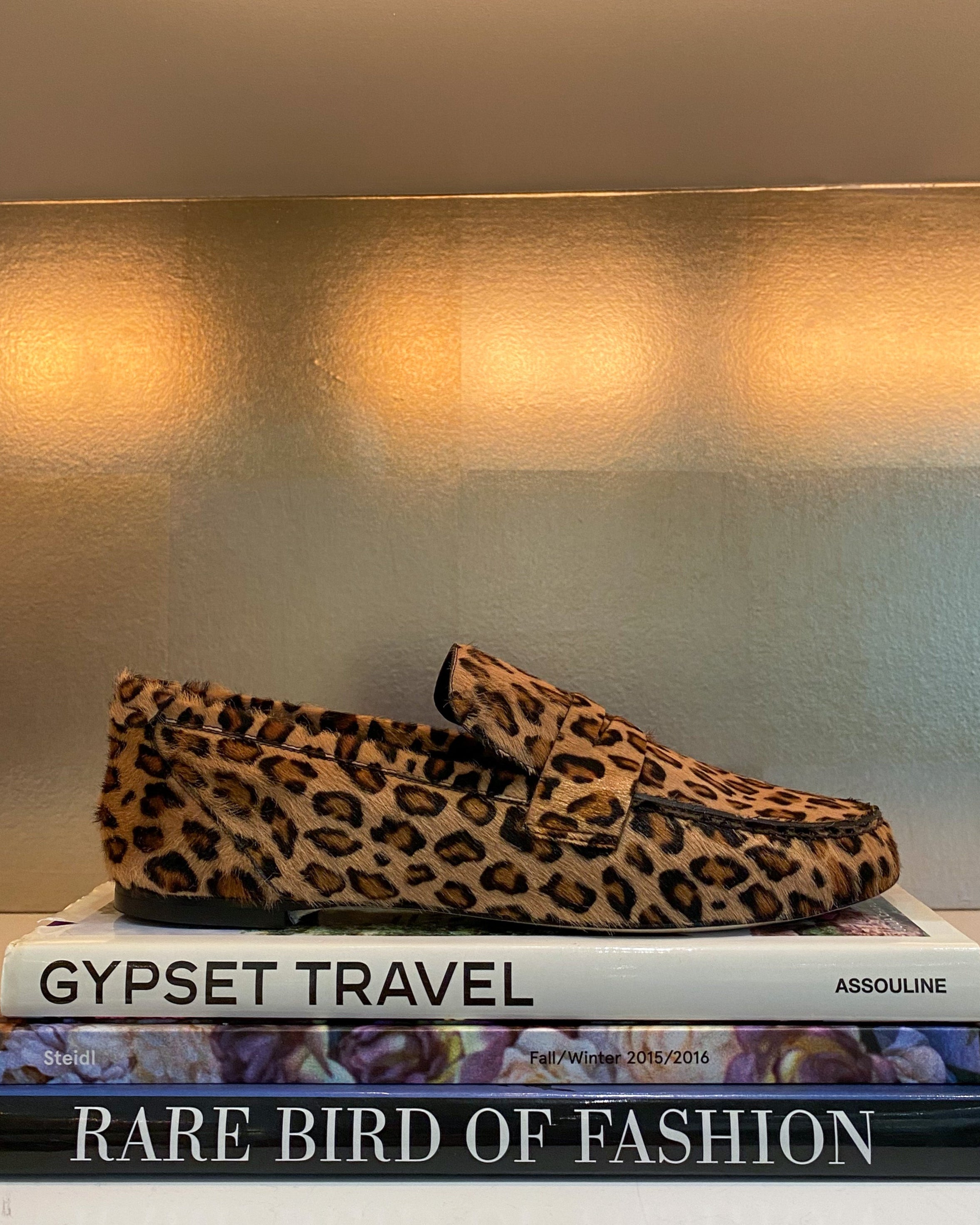 JAMIE HALLER | PONYHAIR LEOPARD PENNY LOAFER